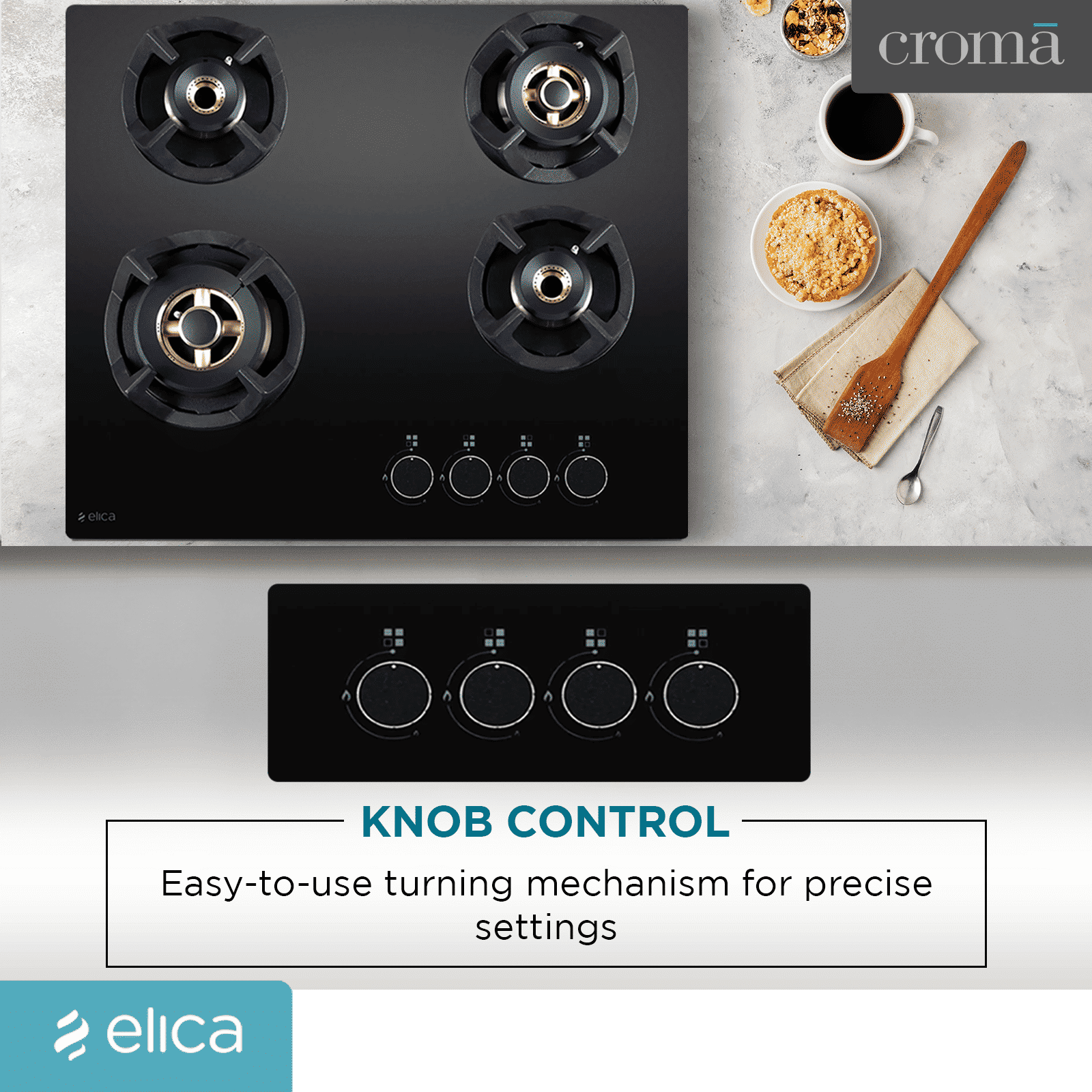 Elica DFS FB MFC 3B 70 DX FFD 3 Burner Automatic Electric Hob (Heavy Duty Multi Frame Burners, Black) Elica DFS FB MFC 3B 70 DX FFD 3 Burner Automatic Electric Hob (Heavy Duty Multi Frame Burners, Black)_7