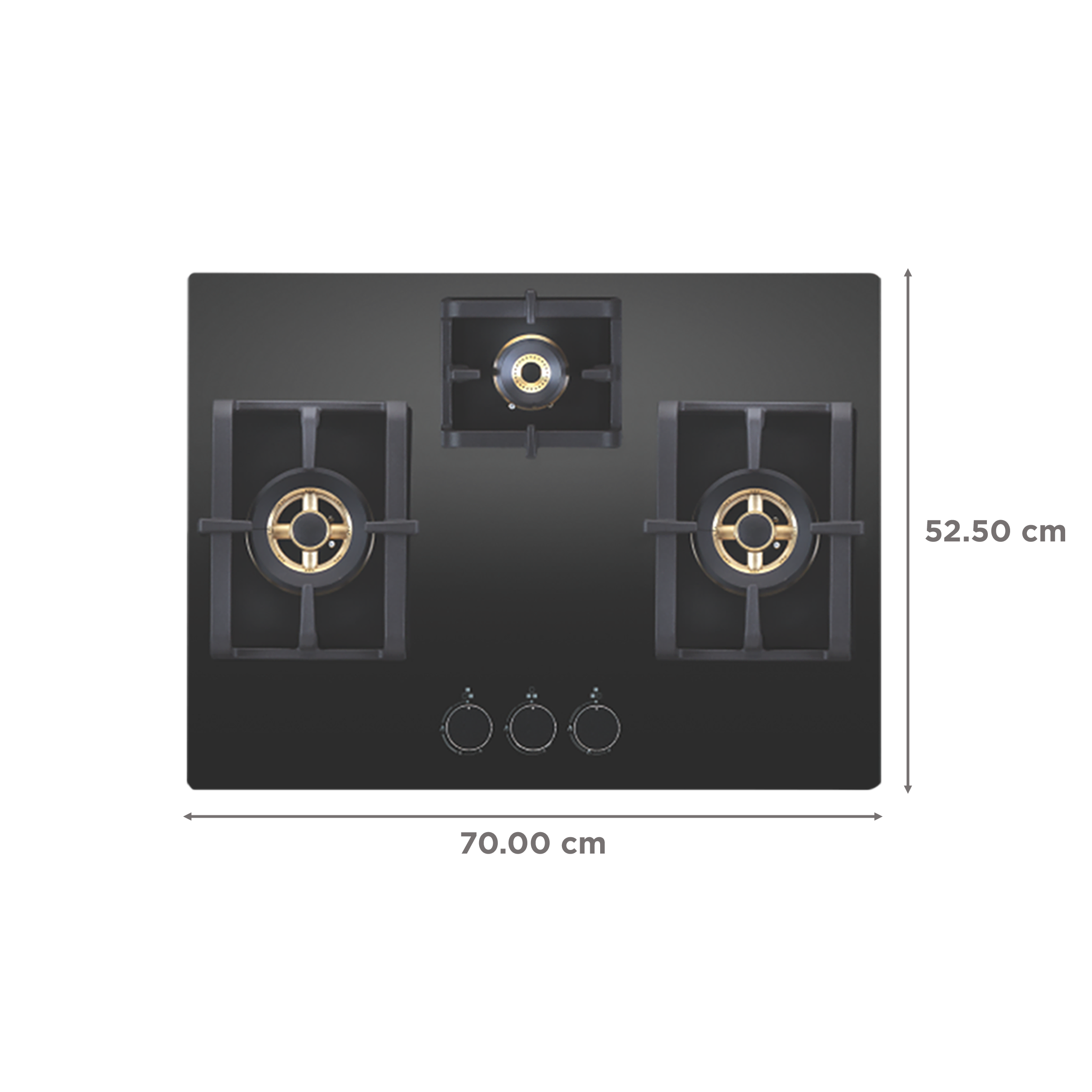 Elica DFS FB MFC 3B 70 DX FFD 3 Burner Automatic Electric Hob (Heavy Duty Multi Frame Burners, Black) Elica DFS FB MFC 3B 70 DX FFD 3 Burner Automatic Electric Hob (Heavy Duty Multi Frame Burners, Black)_2