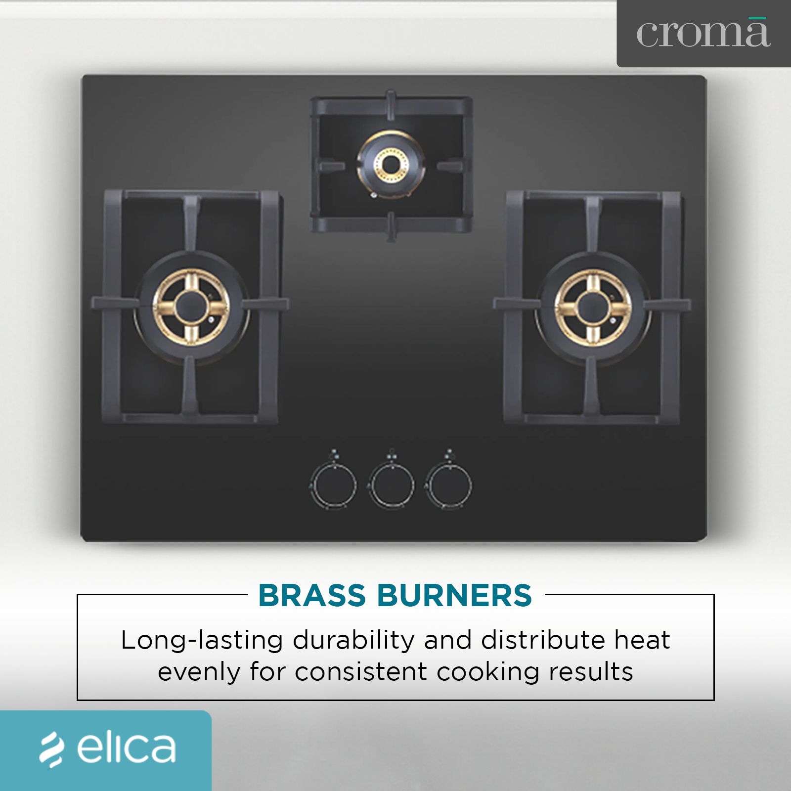Elica DFS FB MFC 3B 70 DX FFD 3 Burner Automatic Electric Hob (Heavy Duty Multi Frame Burners, Black) Elica DFS FB MFC 3B 70 DX FFD 3 Burner Automatic Electric Hob (Heavy Duty Multi Frame Burners, Black)_5