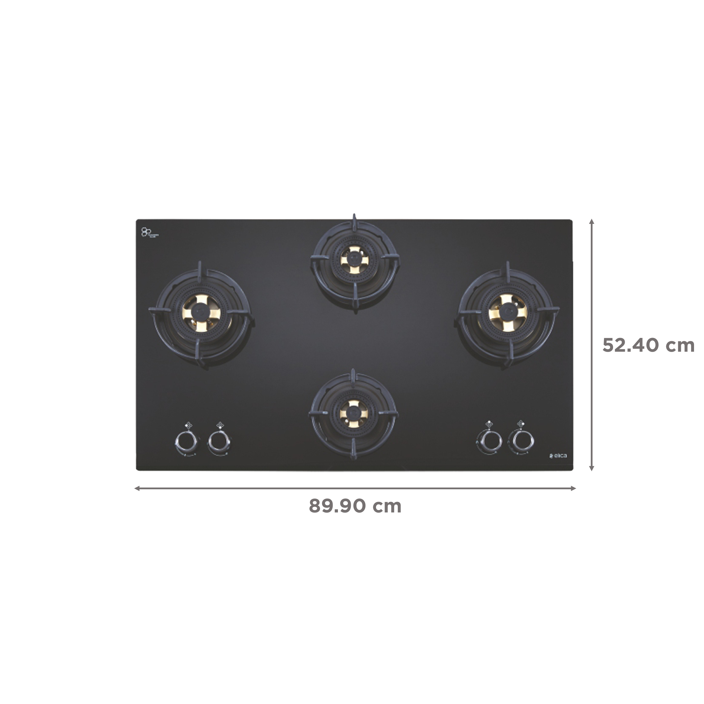 Elica DFS FB MFC 4B 91 DX FFD 4 Burner Automatic Electric Hob (Round Metallic Knob, Black)_2