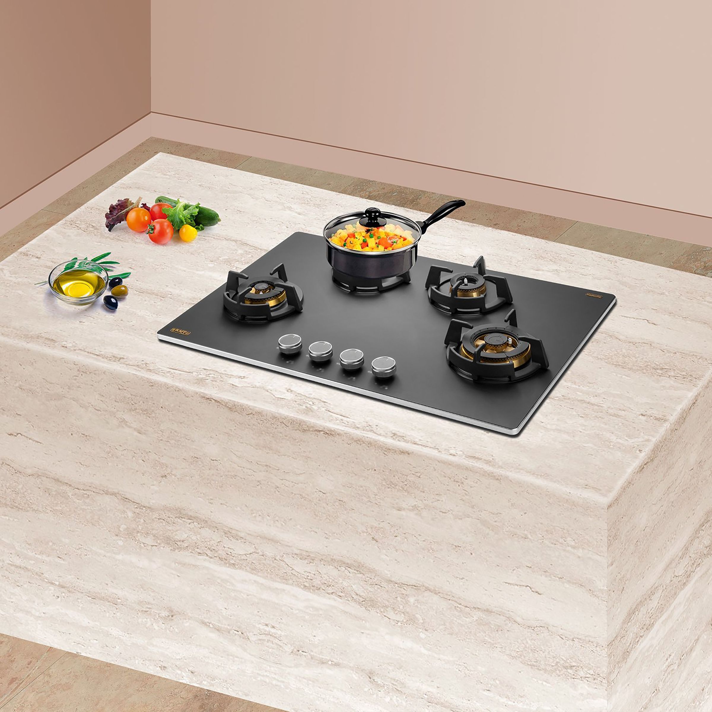KAFF MSM 804 Toughened Glass Top 4 Burner Automatic Hob (Flame Failure Device, Black)_7