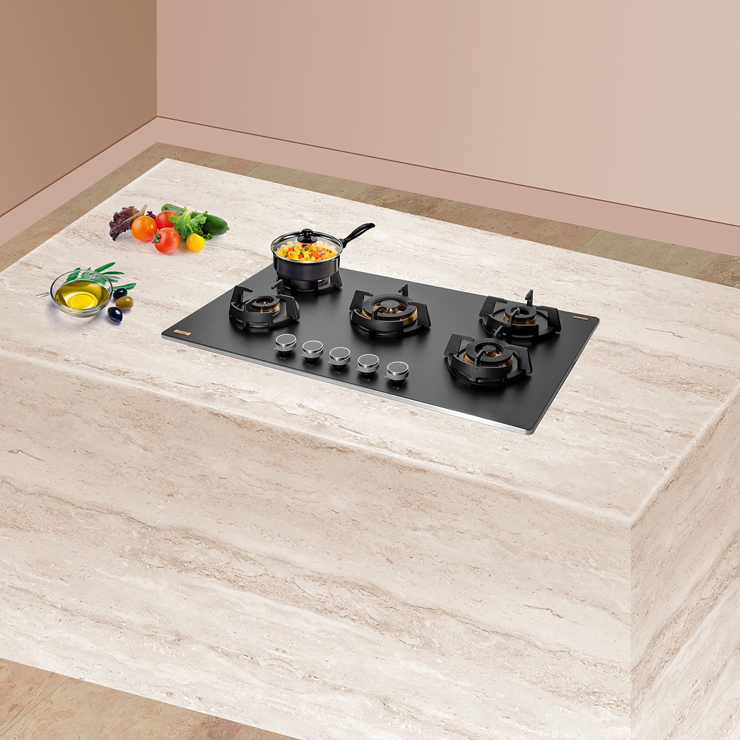 KAFF MSM 865 Glass Top 5 Burner Automatic Hob (Flame Failure Device, Black)_7