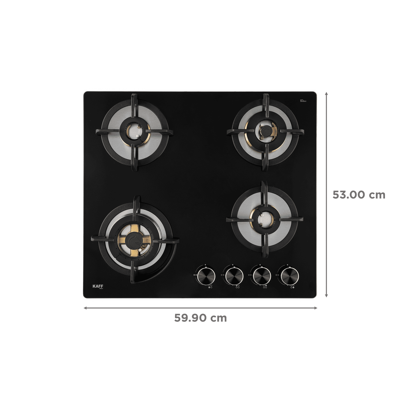 KAFF BLH 604 Tempered Glass Top 4 Burner Automatic Electric Hob (Flame Failure Device, Black)_2