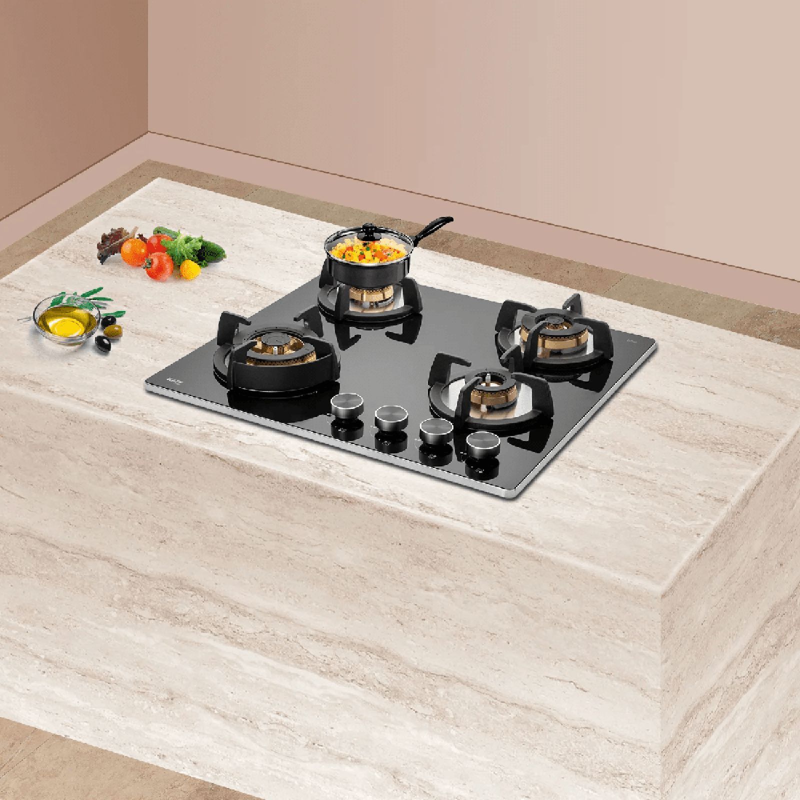 KAFF BLH 604 Tempered Glass Top 4 Burner Automatic Electric Hob (Flame Failure Device, Black)_6