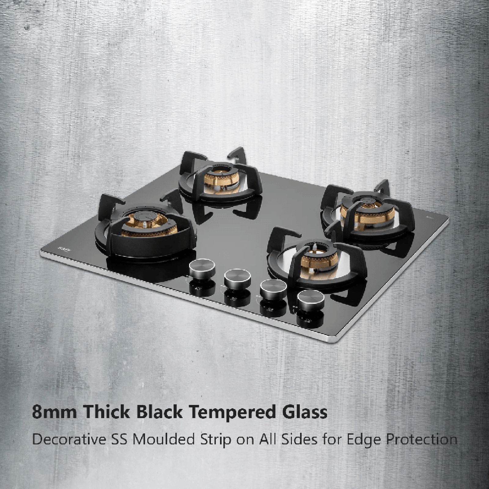 KAFF BLH 604 Tempered Glass Top 4 Burner Automatic Electric Hob (Flame Failure Device, Black)_8