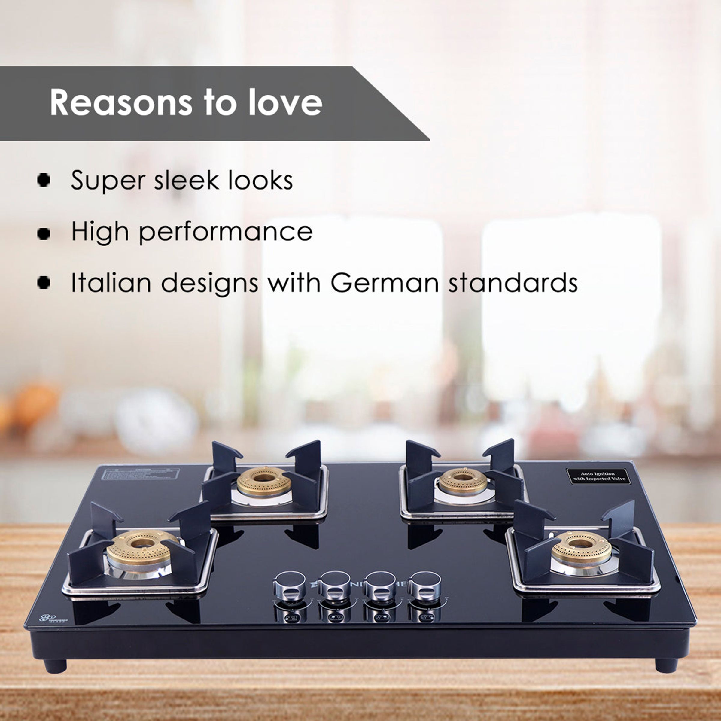 WONDERCHEF Octavia Toughened Glass Top 4 Burner Automatic Hob (Heat Resistant Legs, Black)_12