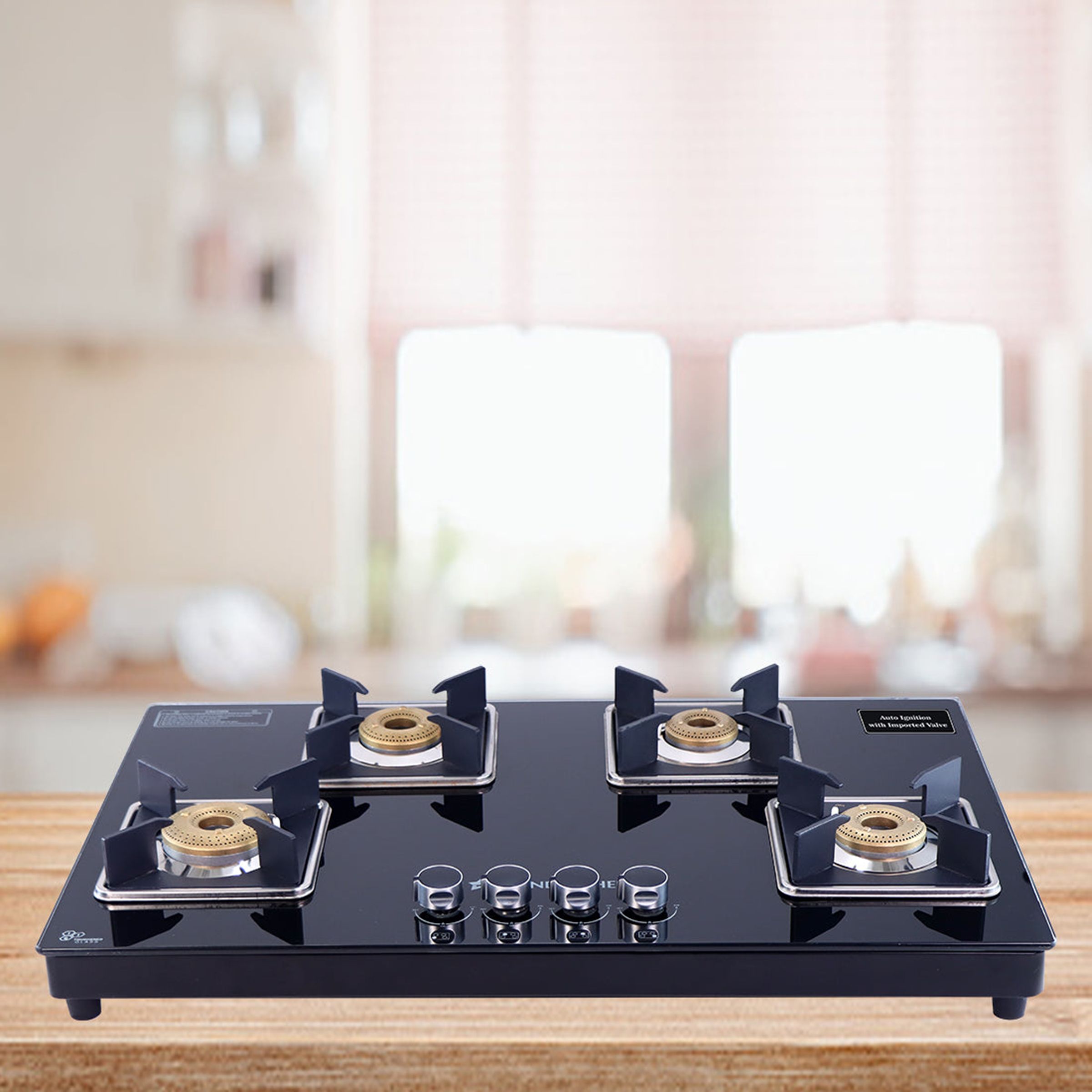 WONDERCHEF Octavia Toughened Glass Top 4 Burner Automatic Hob (Heat Resistant Legs, Black)_7