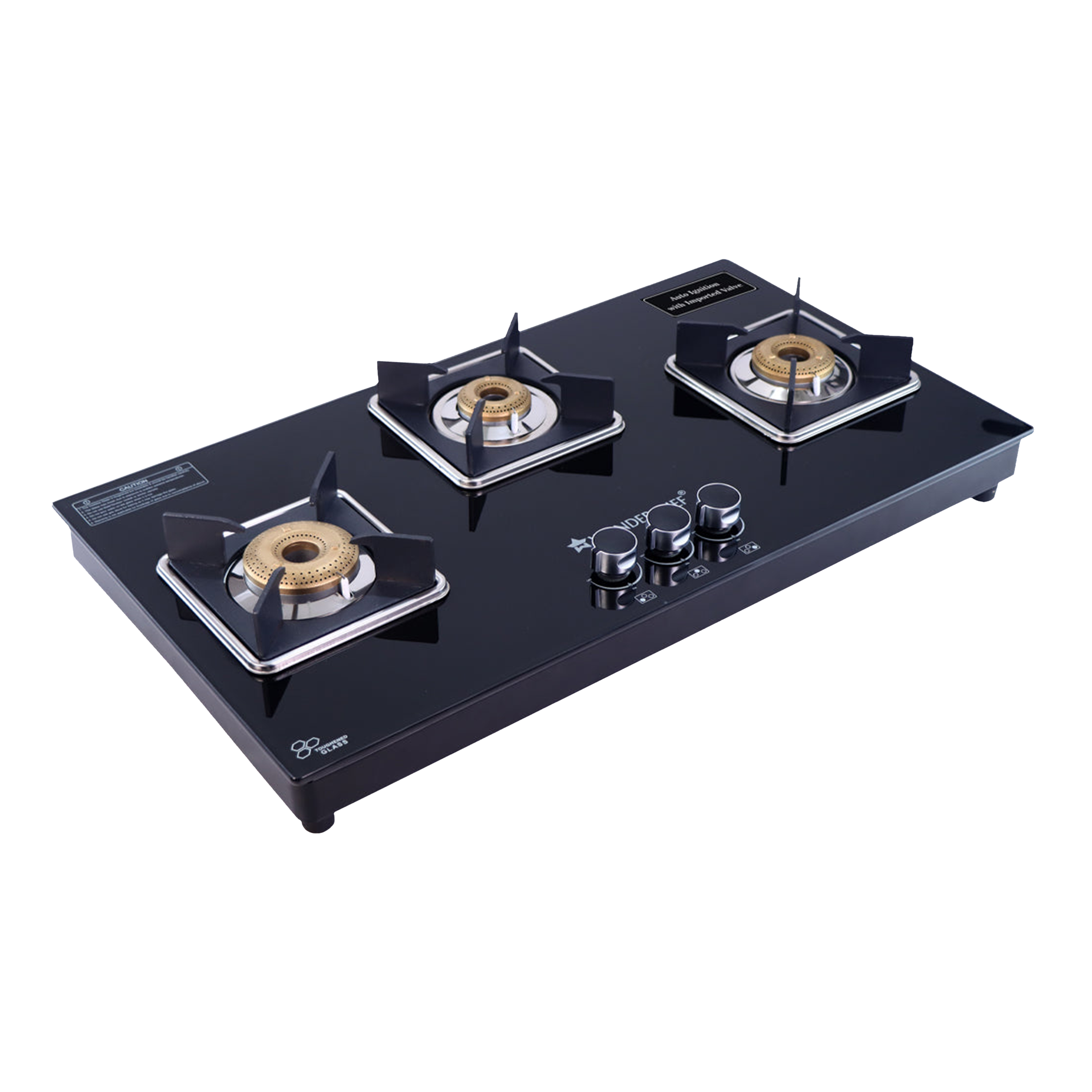 WONDERCHEF Octavia Toughened Glass Top 3 Burner Automatic Hob (Heat Resistant Legs, Black)_10
