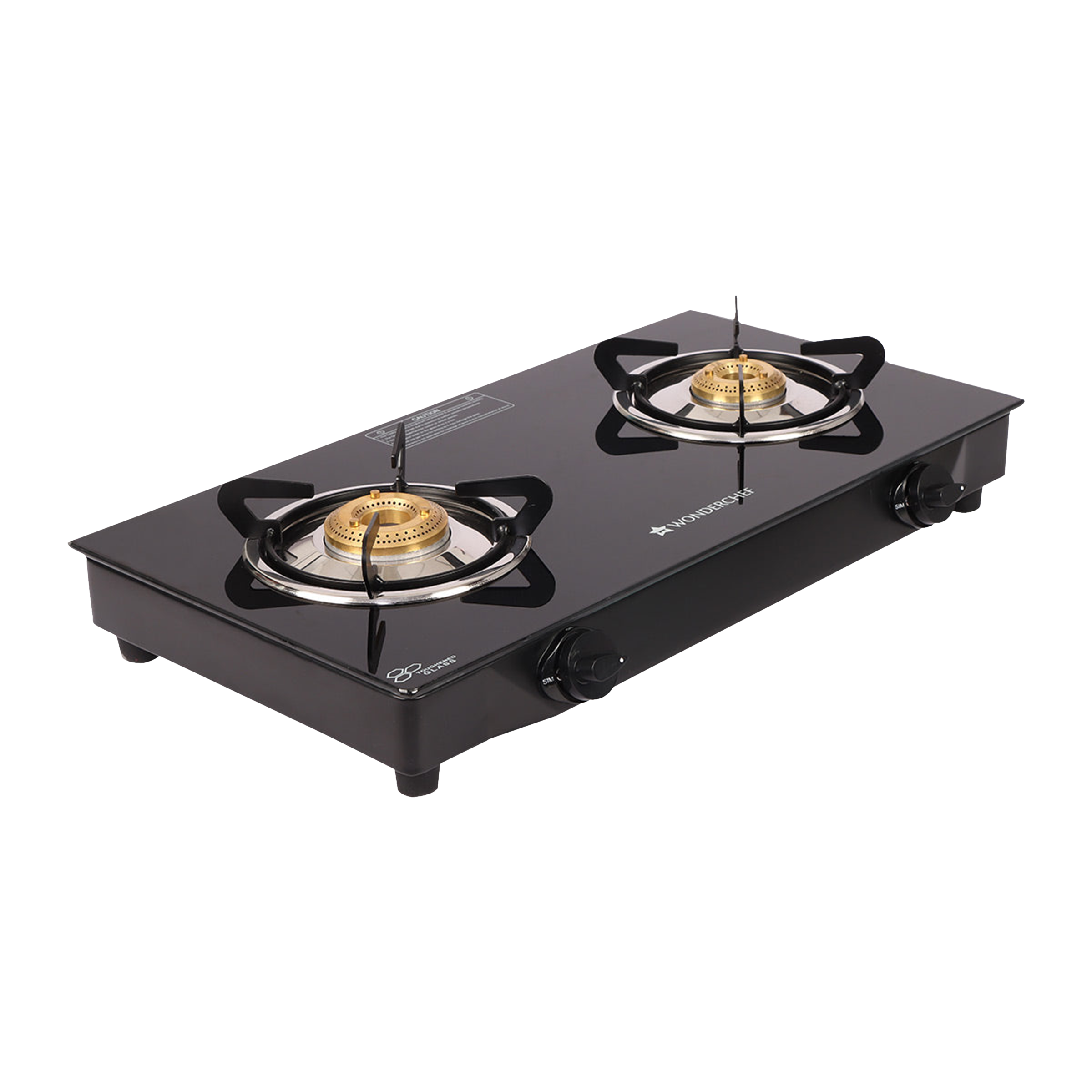 WONDERCHEF Glory Toughened Glass Top 2 Burner Manual Gas Stove (Heat Resistant Legs, Black)_8