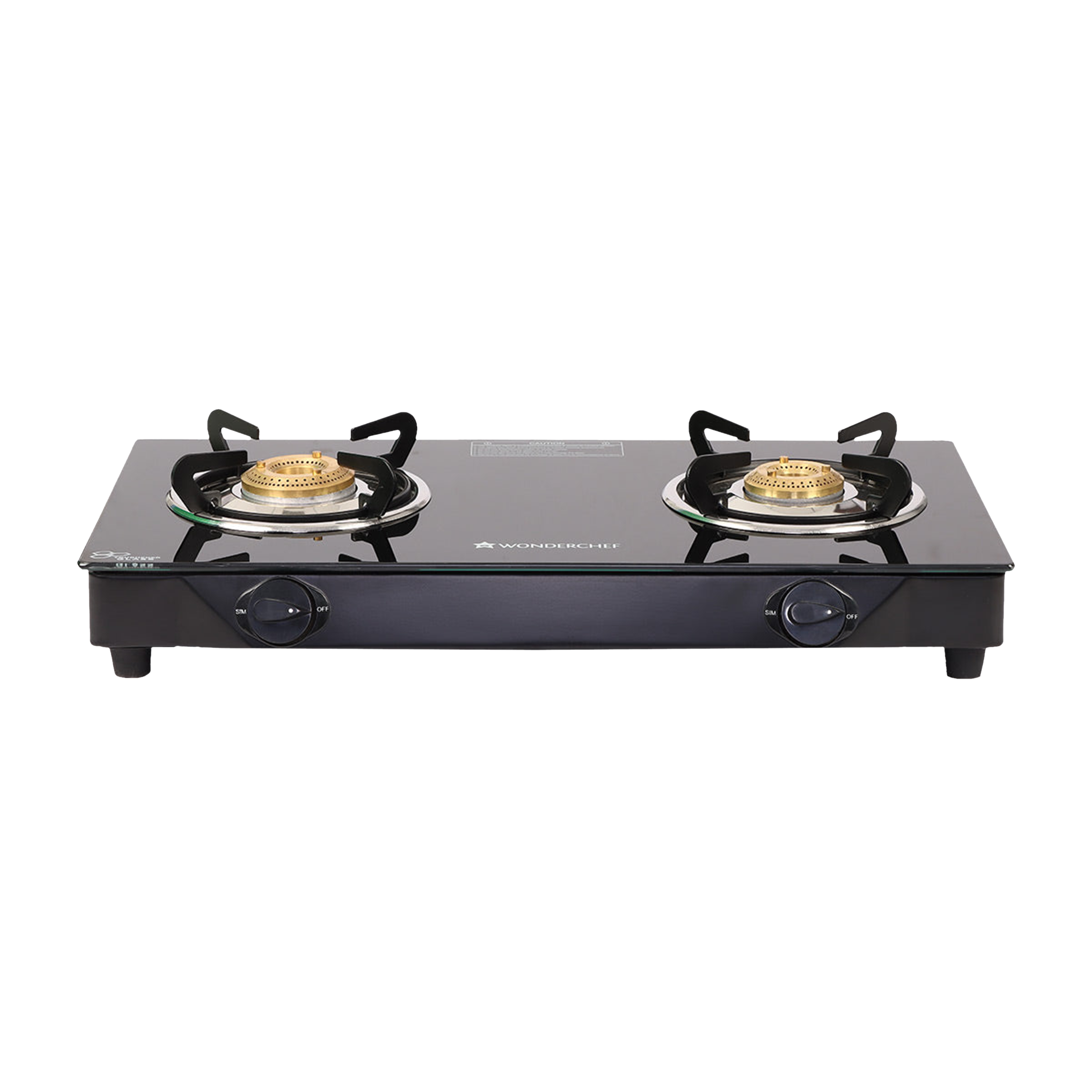 WONDERCHEF Glory Toughened Glass Top 2 Burner Manual Gas Stove (Heat Resistant Legs, Black)_6