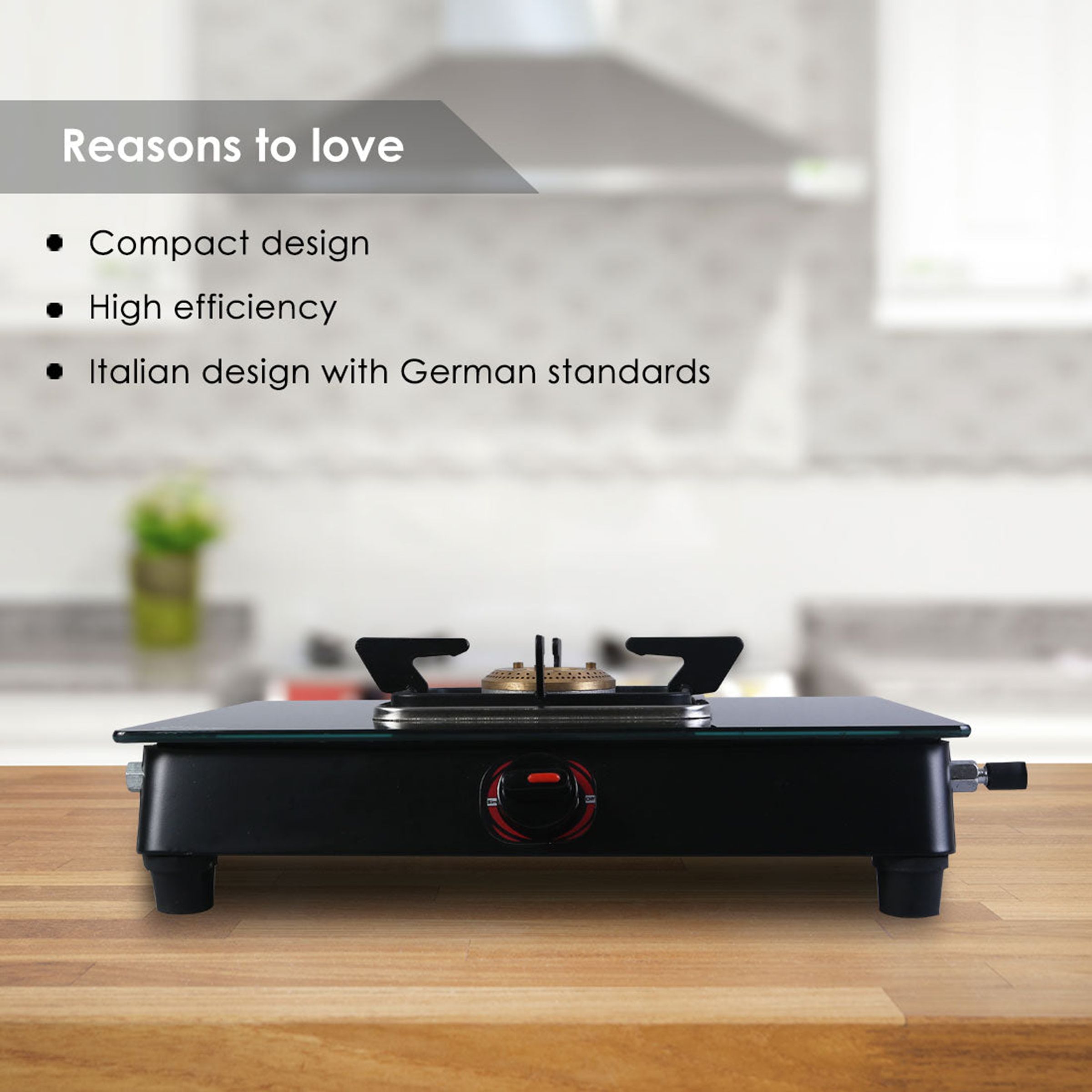 WONDERCHEF Ultima Toughened Glass Top 1 Burner Manual Gas Stove (Compact Design, Black)_8