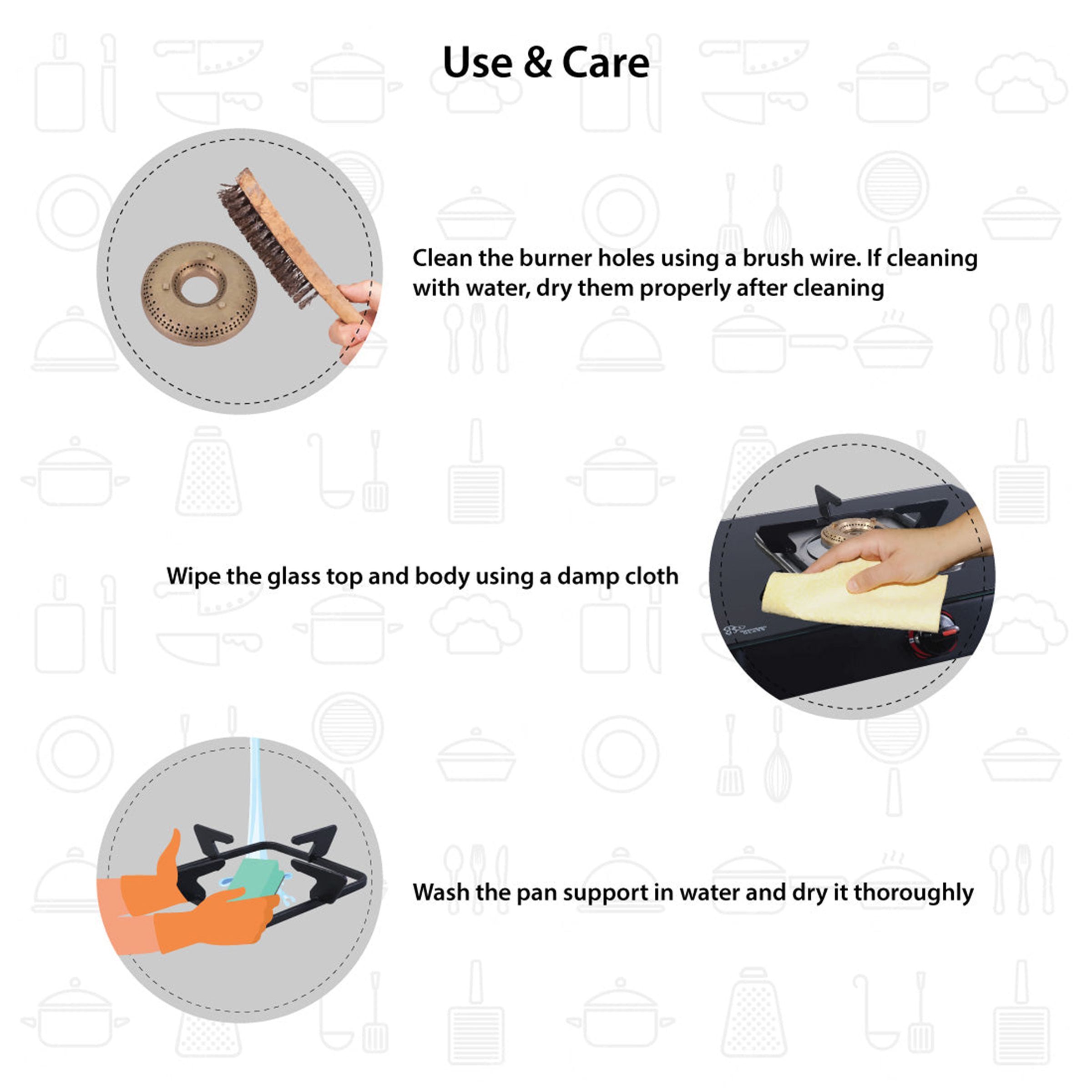 WONDERCHEF Ultima Toughened Glass Top 1 Burner Manual Gas Stove (Compact Design, Black)_14