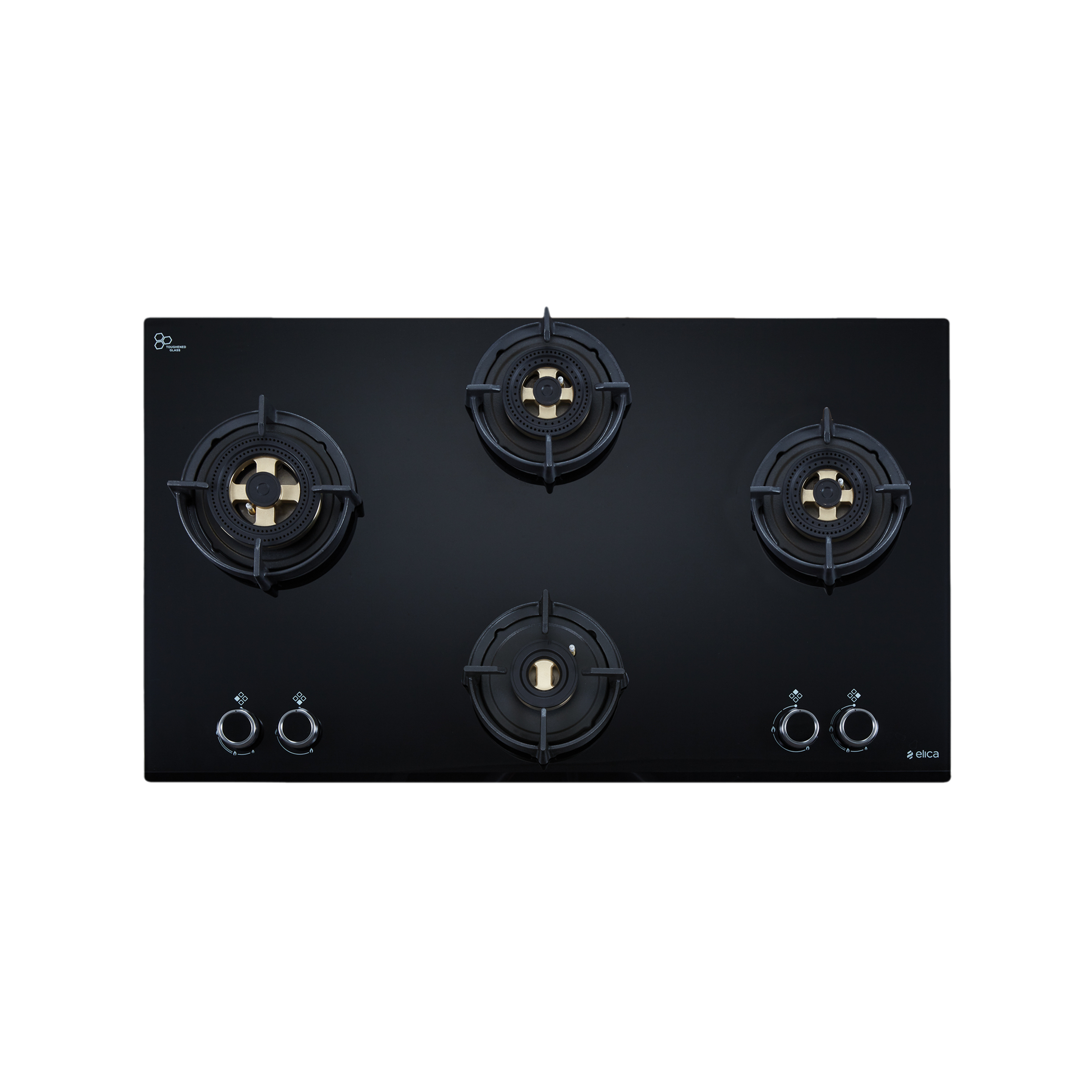 Elica DFS FB MFC 4B 91 FFD 4 Burner Automatic Hob (Multi Flame Control, Black)_1