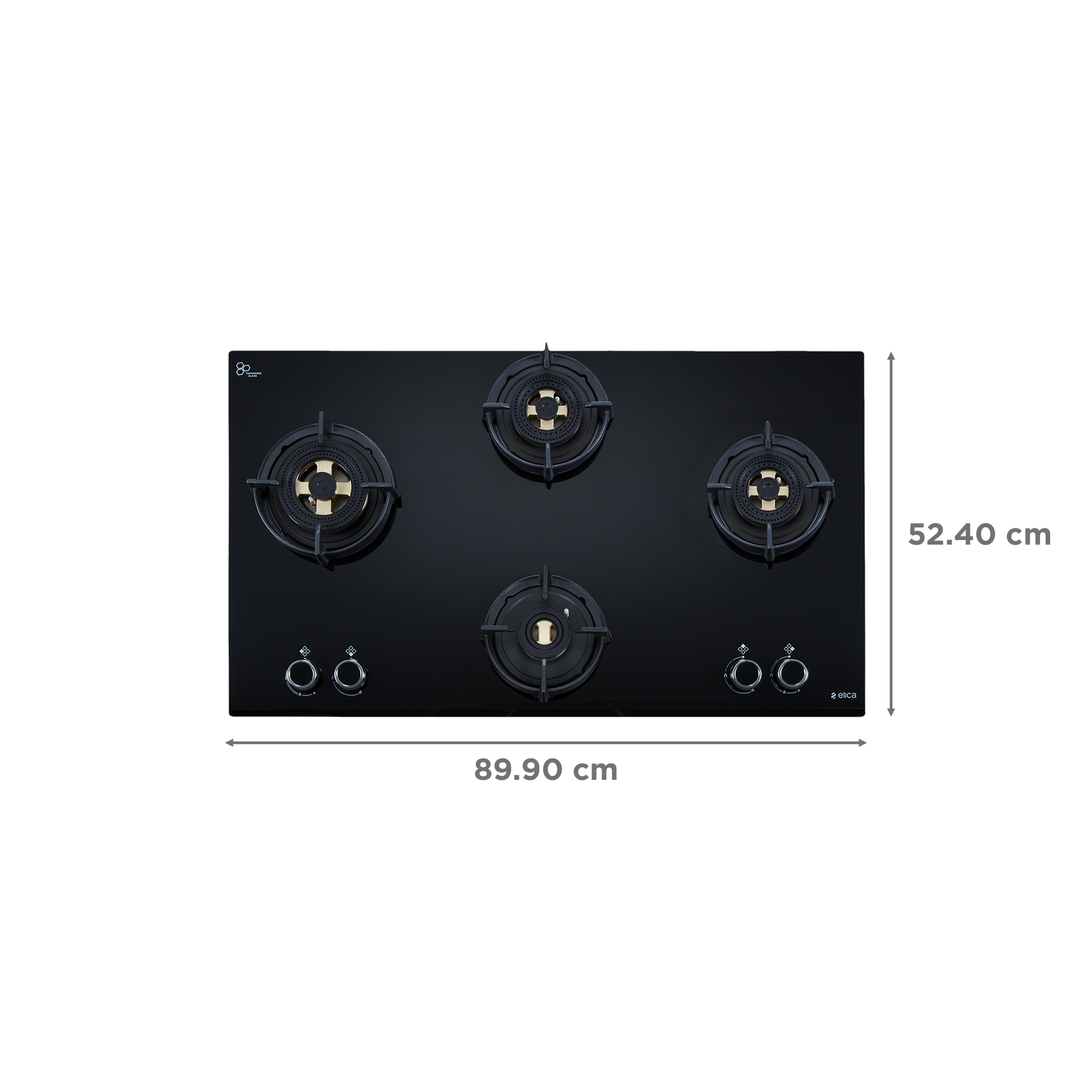 Elica DFS FB MFC 4B 91 FFD 4 Burner Automatic Hob (Multi Flame Control, Black)_2