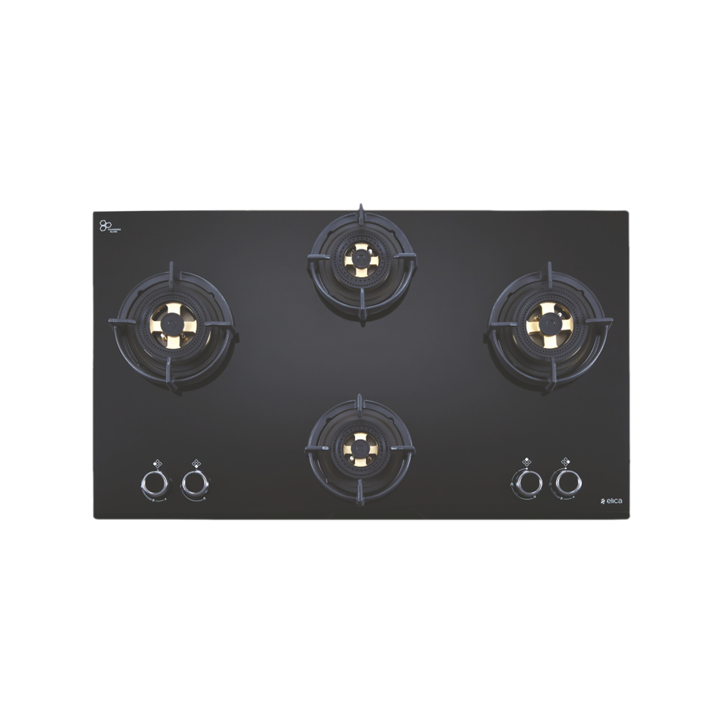 Elica DFS FB MFC 4B 91 DX FFD 4 Burner Automatic Hob (Multi Flame Control, Black)_1