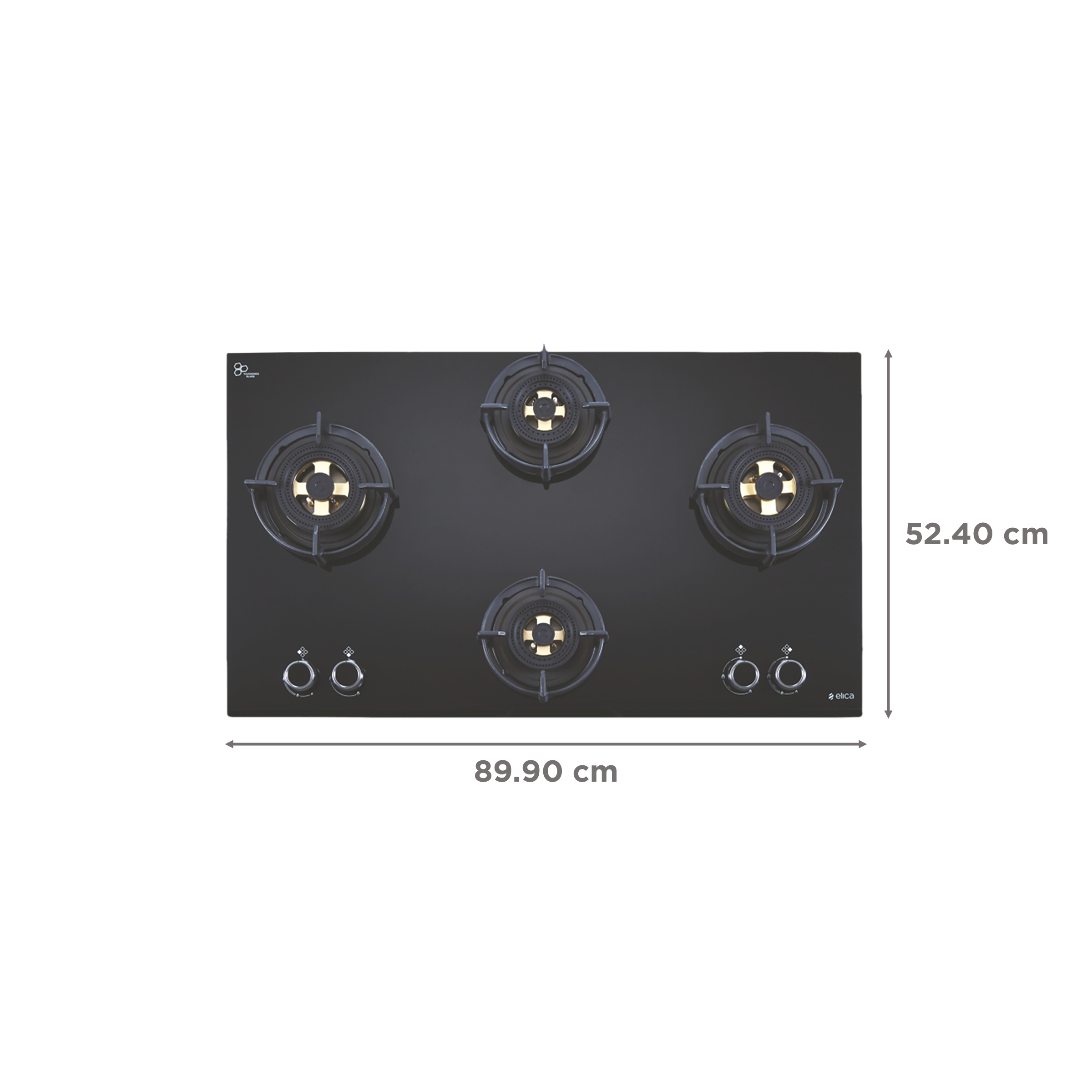 Elica DFS FB MFC 4B 91 DX FFD 4 Burner Automatic Hob (Multi Flame Control, Black)_2