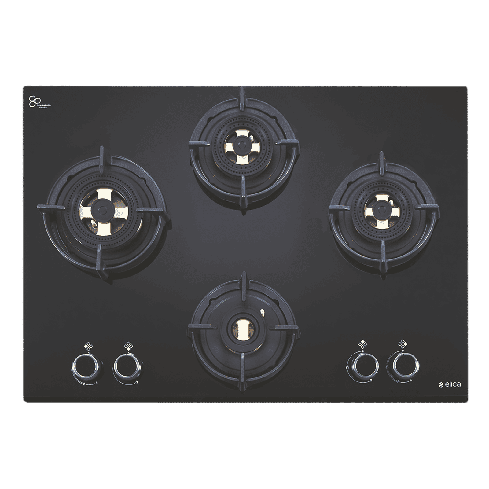 Elica DFS FB MFC 4B 70 FFD 4 Burner Automatic Hob (Multi Flame Control, Black)_1