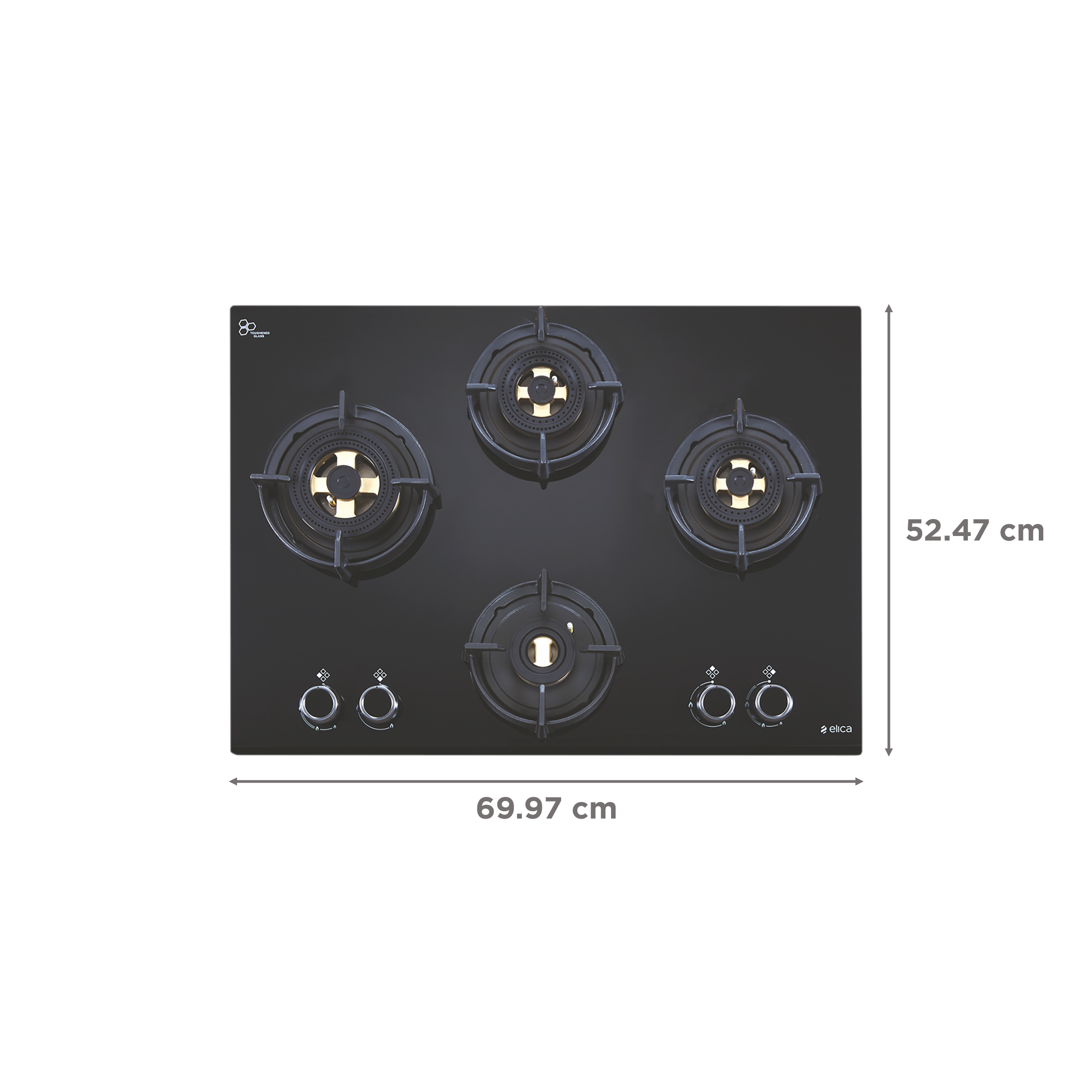 Elica DFS FB MFC 4B 70 FFD 4 Burner Automatic Hob (Multi Flame Control, Black)_2