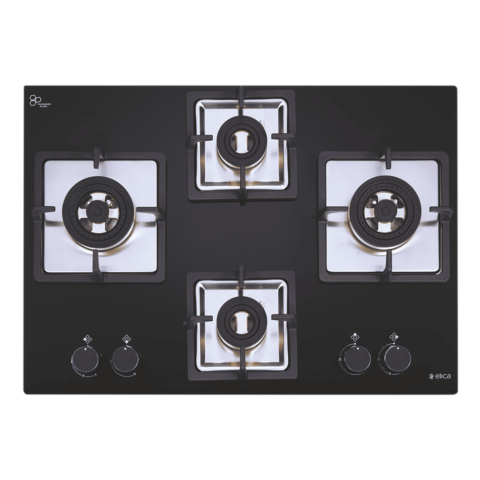 Elica IND FLEXI FB 470 DX DFS Glass Top 4 Burner Automatic Electric Hob (360 Degree Revolving Nozzle, Black)_1