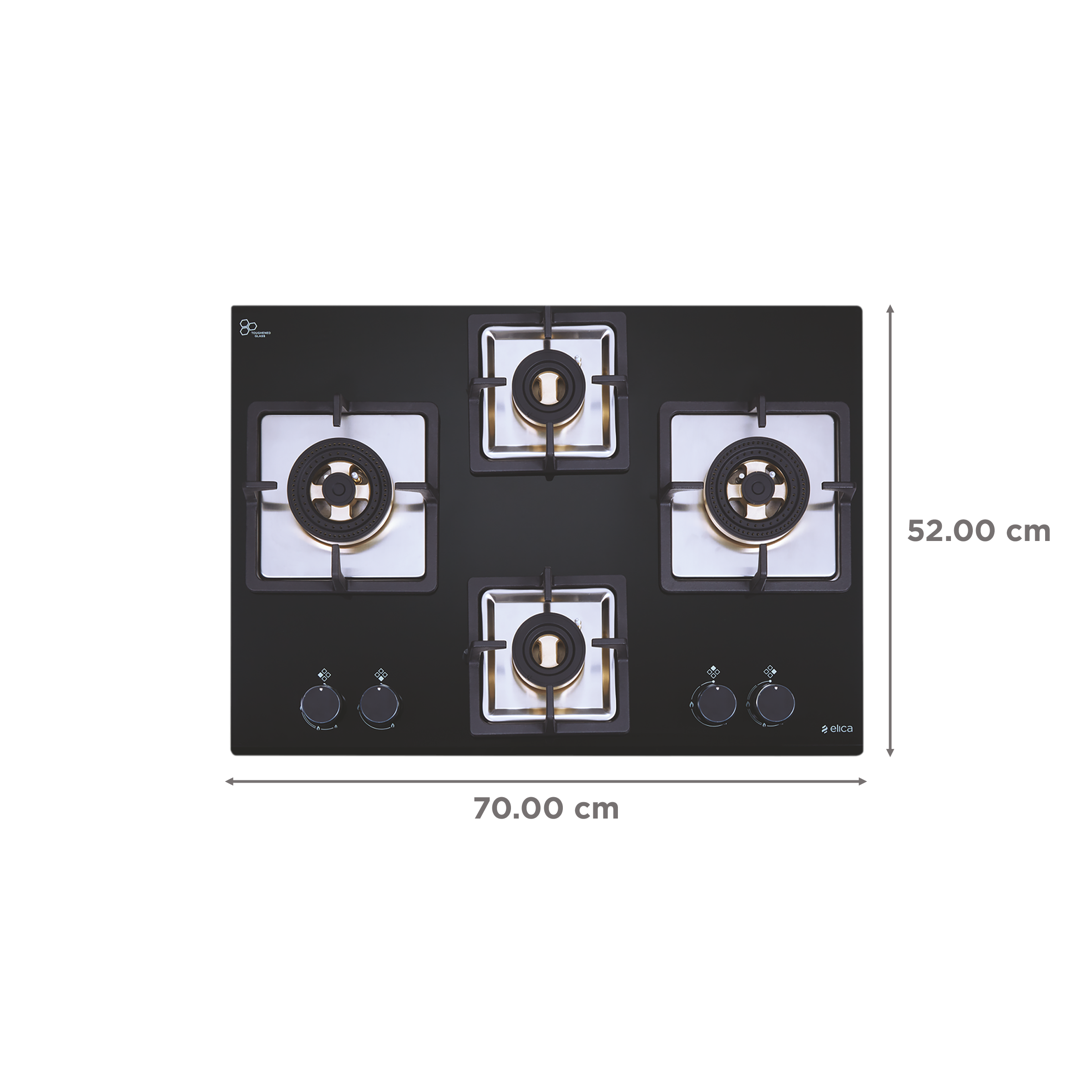 Elica IND FLEXI FB 470 DX DFS Glass Top 4 Burner Automatic Electric Hob (360 Degree Revolving Nozzle, Black)_2