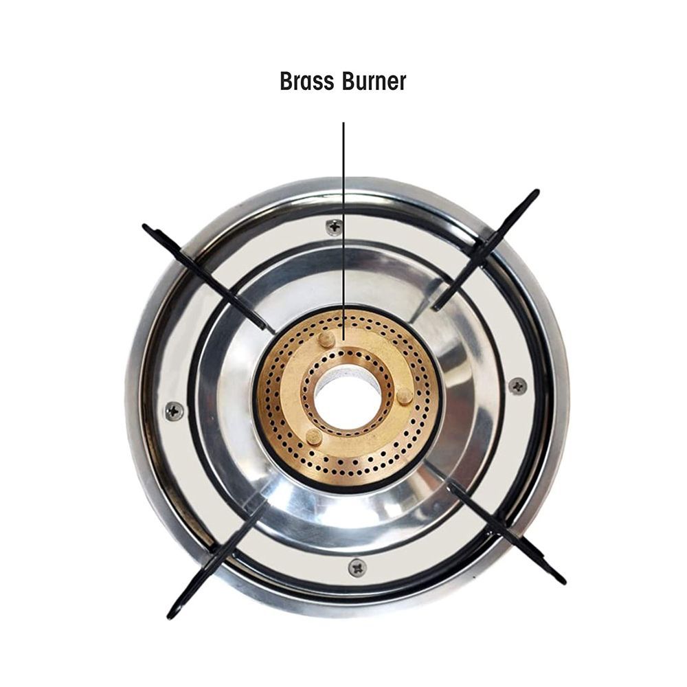 Butterfly Wave Toughened Glass Top 4 Burner Manual Gas Stove (Rust Free Pan Stand, Black)_6