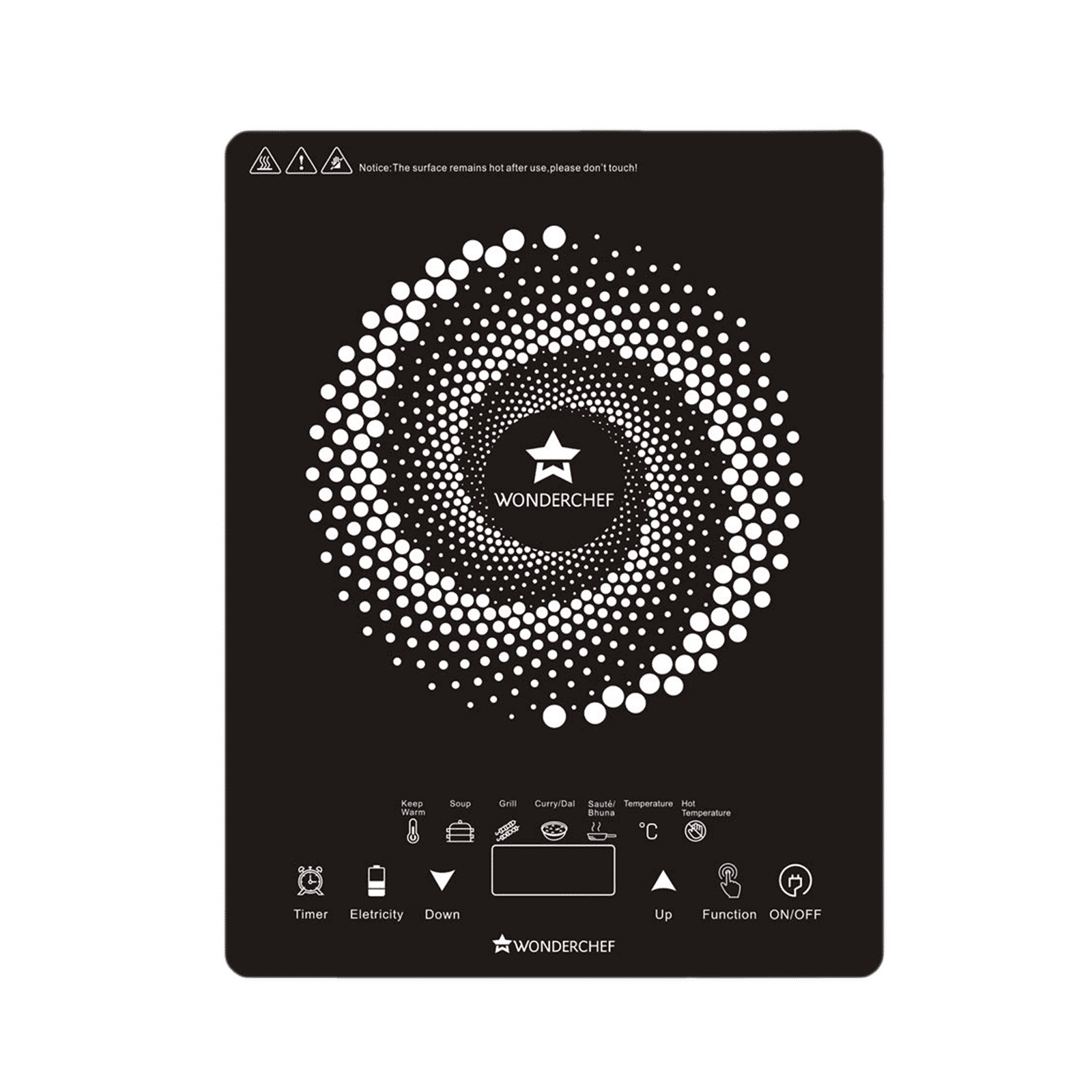 WONDERCHEF Easy Cook 2200W Induction Cooktop with 4 Preset Menus WONDERCHEF Easy Cook 2200W Induction Cooktop with 4 Preset Menus_1