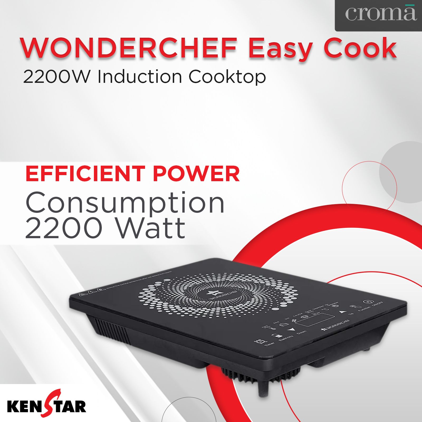 WONDERCHEF Easy Cook 2200W Induction Cooktop with 4 Preset Menus WONDERCHEF Easy Cook 2200W Induction Cooktop with 4 Preset Menus_11