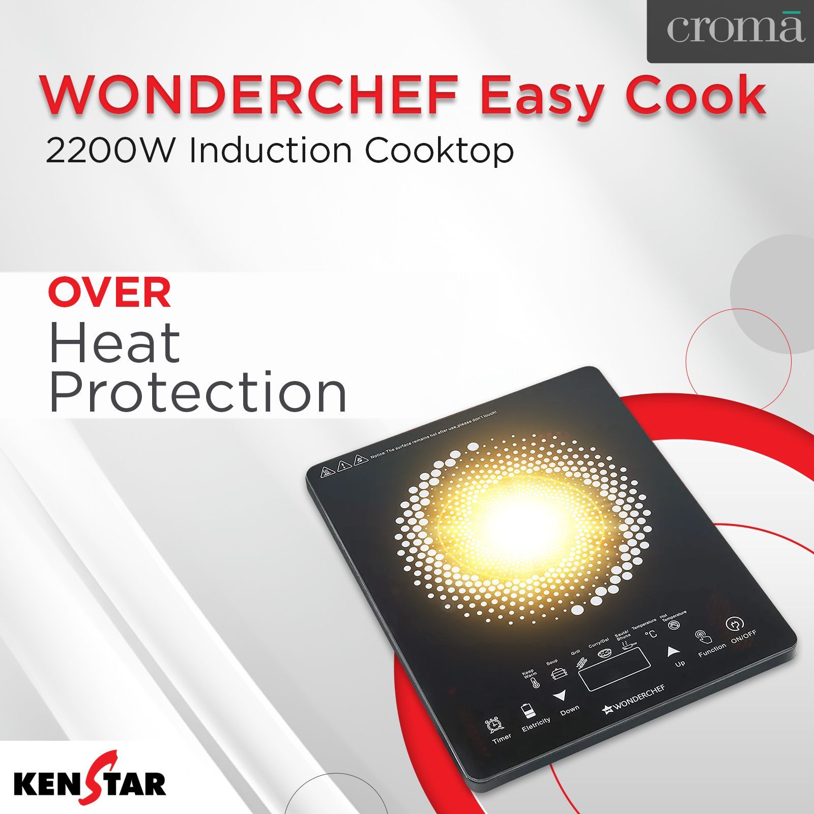 WONDERCHEF Easy Cook 2200W Induction Cooktop with 4 Preset Menus WONDERCHEF Easy Cook 2200W Induction Cooktop with 4 Preset Menus_13