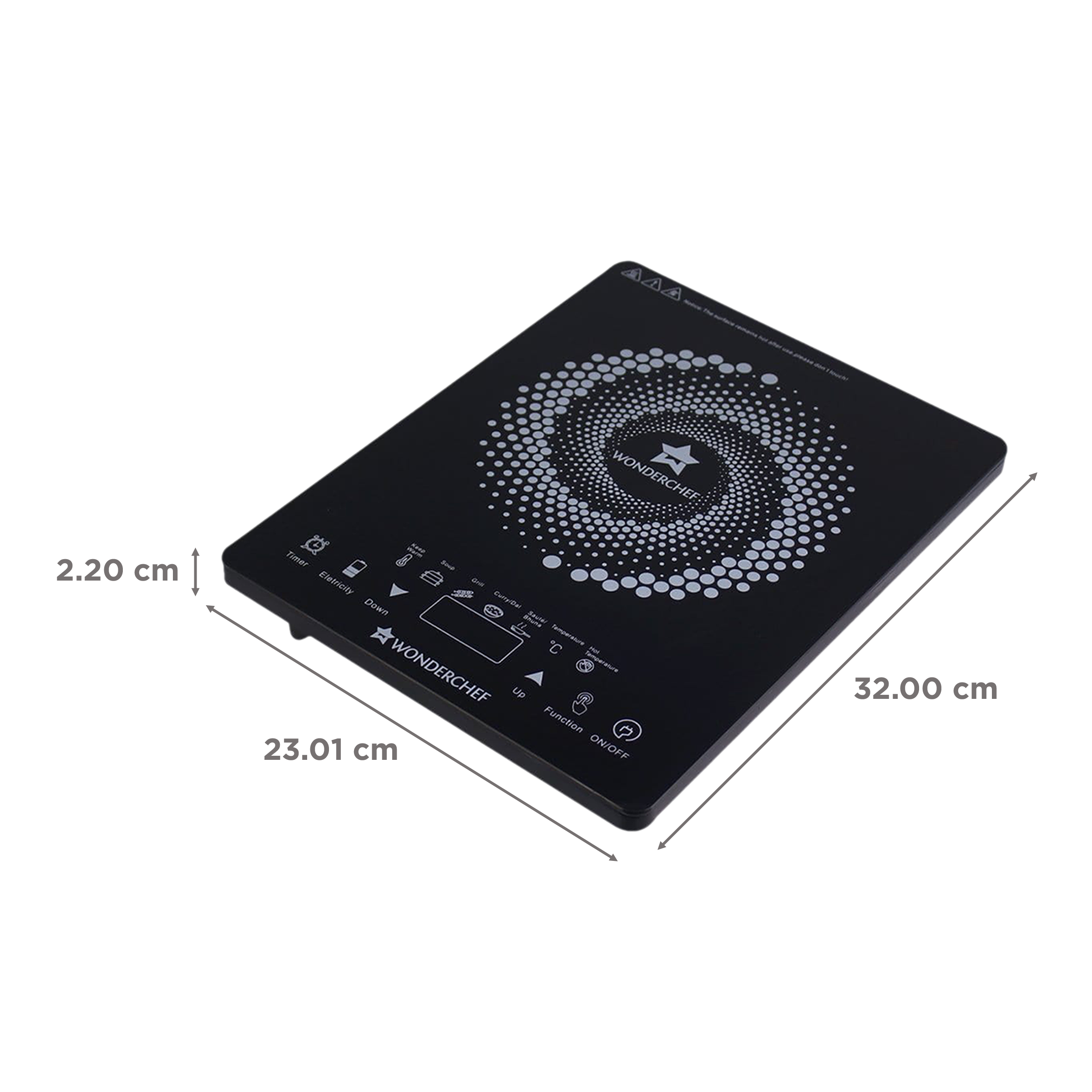 WONDERCHEF Easy Cook 2200W Induction Cooktop with 4 Preset Menus WONDERCHEF Easy Cook 2200W Induction Cooktop with 4 Preset Menus_2