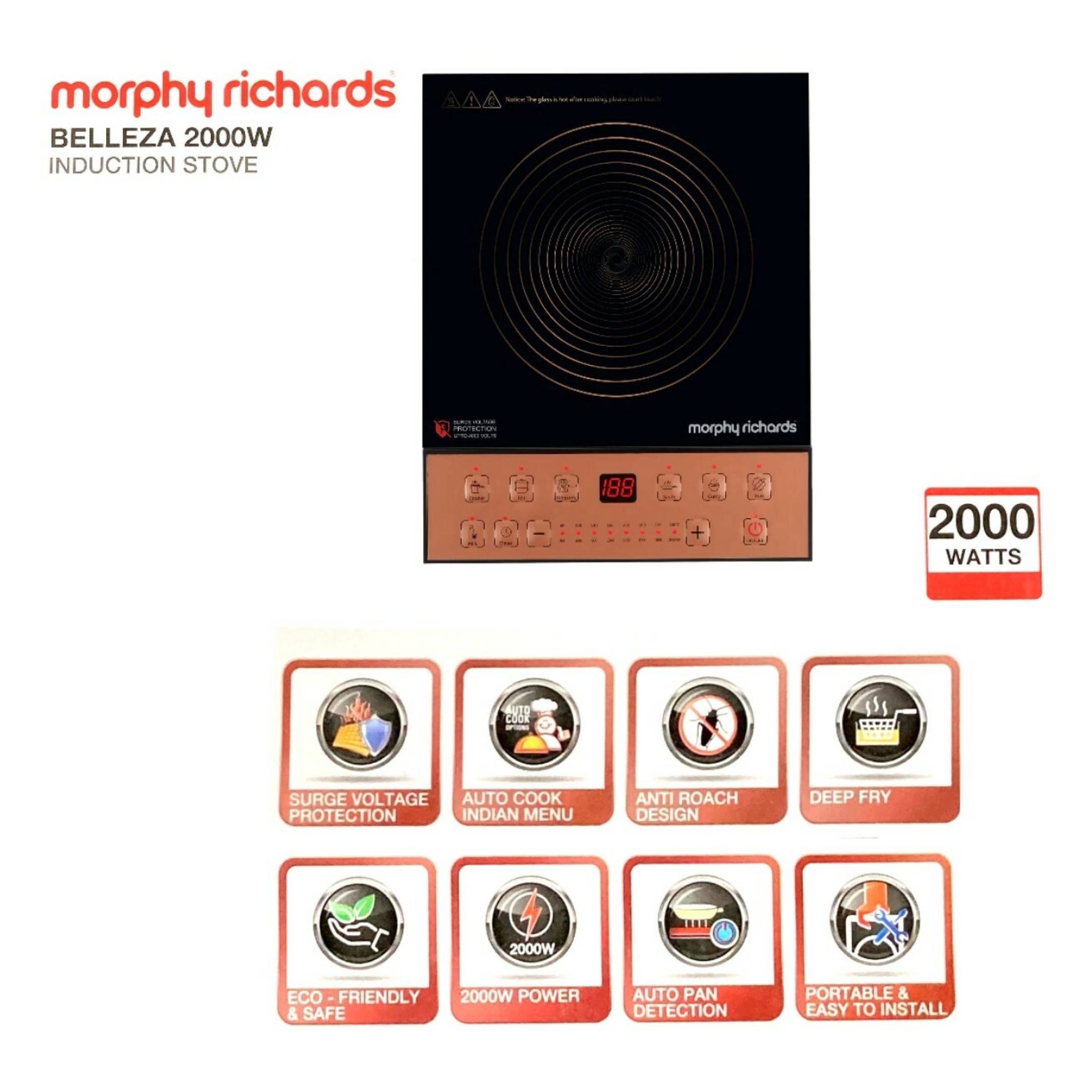 Morphy Richards Belleza 2000W Induction Cooktop with 7 Preset Menus_8