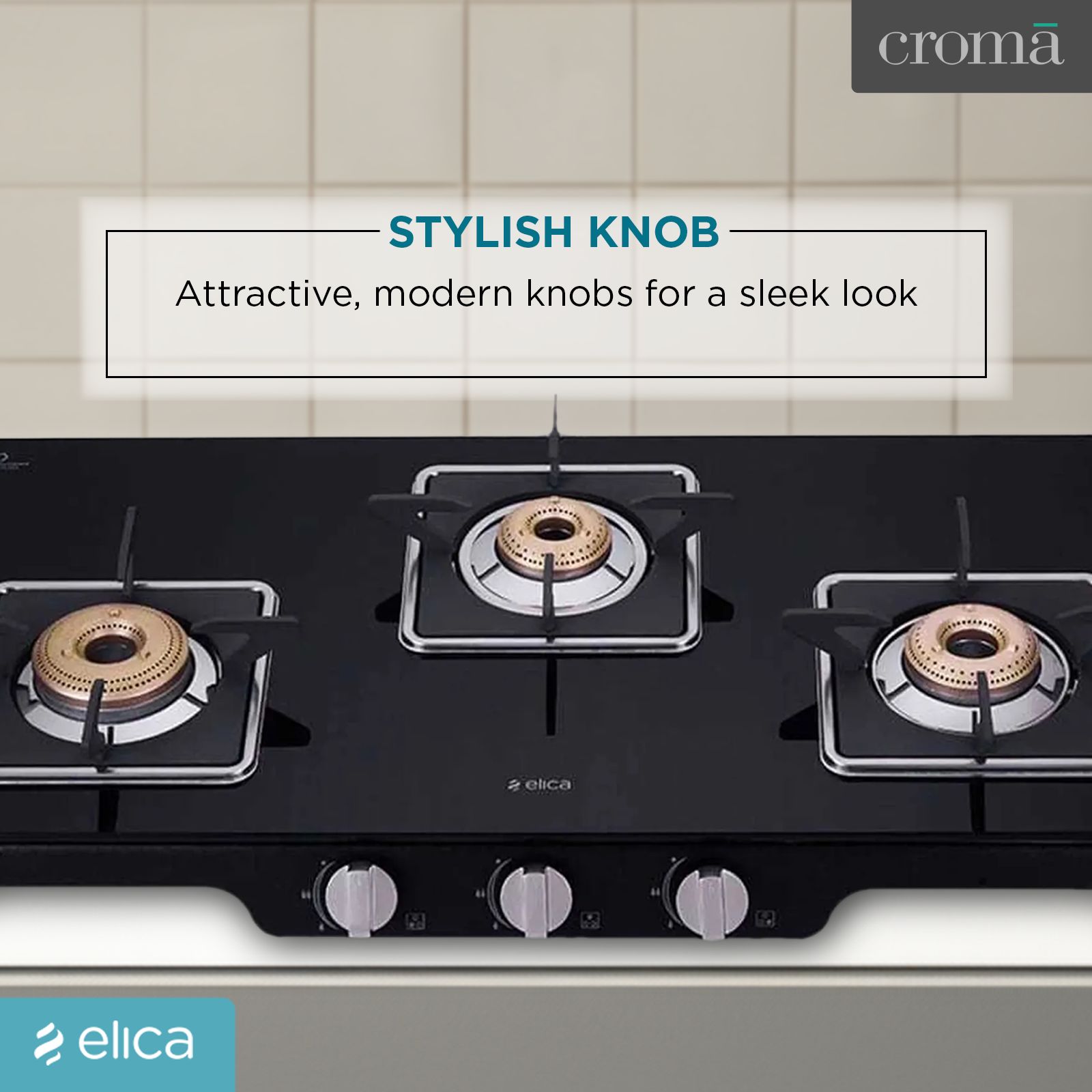 Elica Patio ICT 773 BLK SPF SERIES Glass Top 3 Burner Manual Gas Stove (Square Grid, Black) Elica Patio ICT 773 BLK SPF SERIES Glass Top 3 Burner Manual Gas Stove (Square Grid, Black)_11