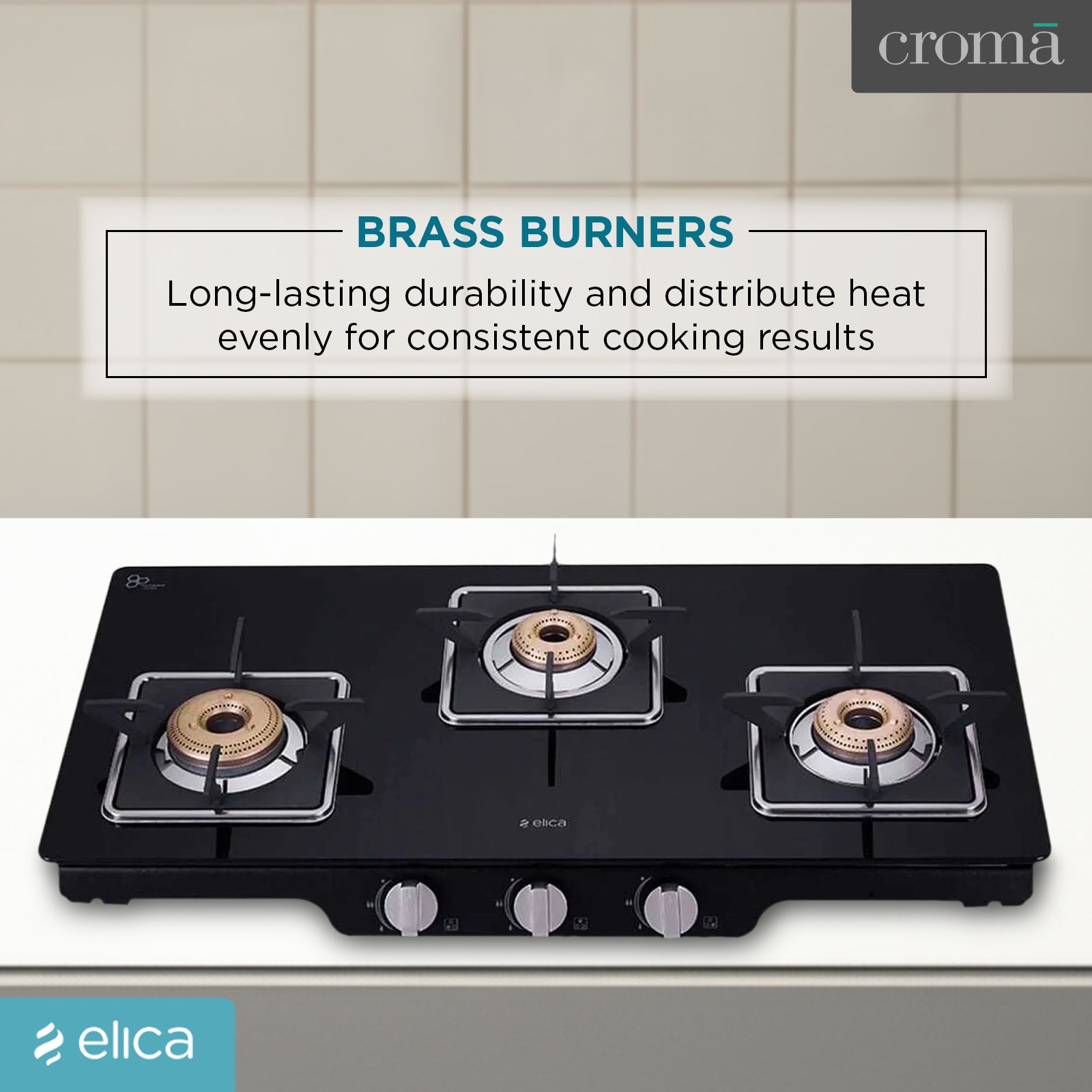 Elica Patio ICT 773 BLK SPF SERIES Glass Top 3 Burner Manual Gas Stove (Square Grid, Black) Elica Patio ICT 773 BLK SPF SERIES Glass Top 3 Burner Manual Gas Stove (Square Grid, Black)_8