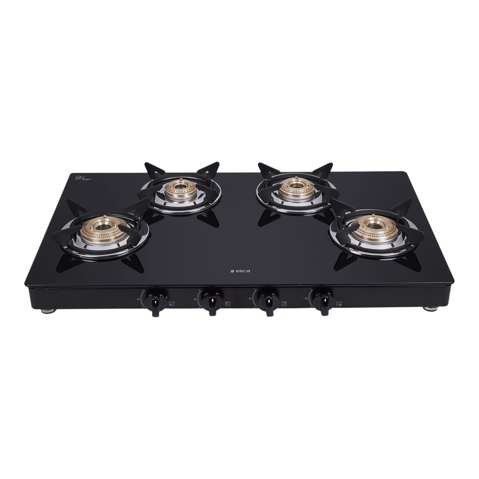 Elica 774 CT DT VETRO 2J Toughened Glass Top 4 Burner Automatic Gas Stove (Durable & Long-Lasting, Black)_3