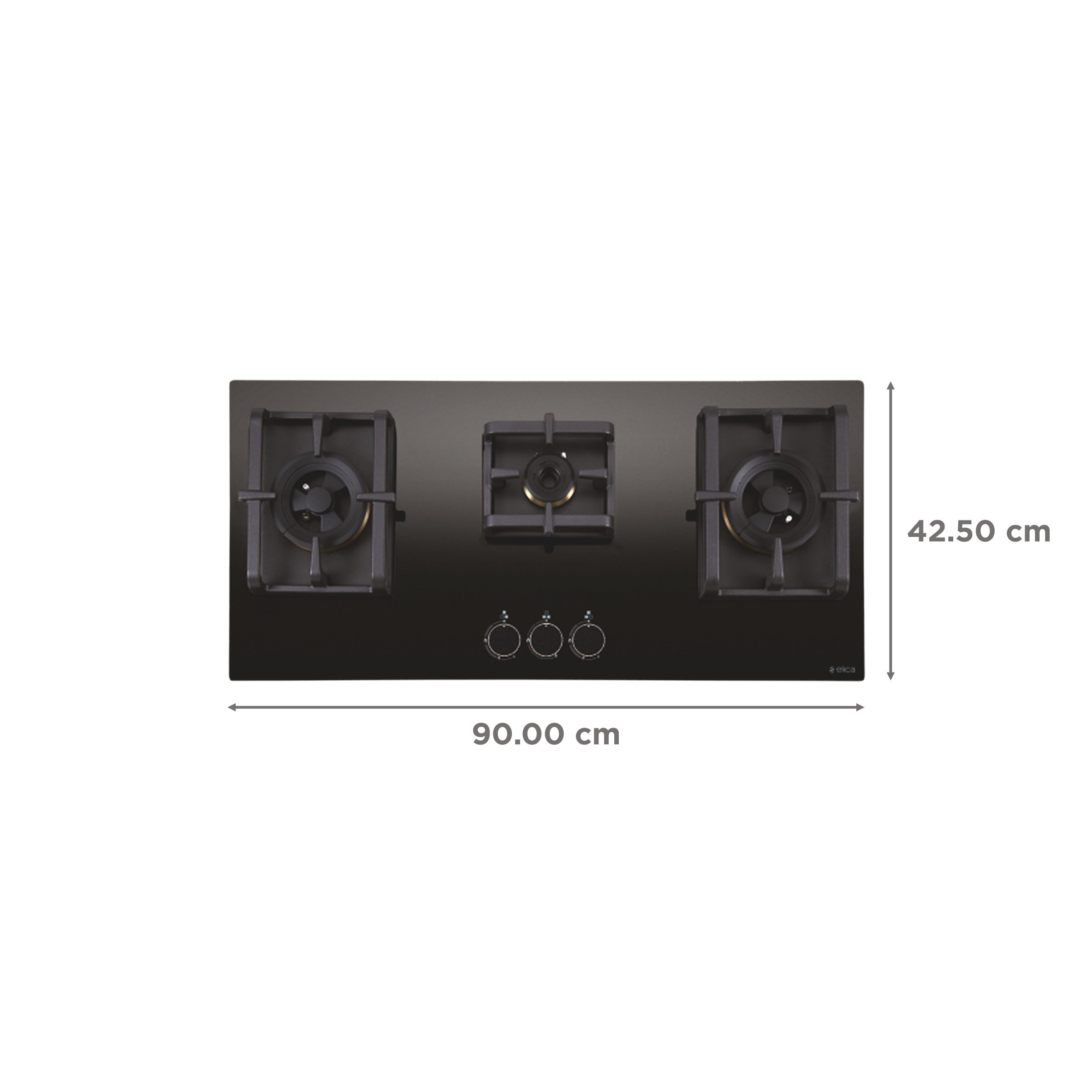 Elica PRO MAX FB MFC 3B 90 DX Glass Top 3 Burner Automatic Electric Hob (Round Metallic Knob, Black) Elica PRO MAX FB MFC 3B 90 DX Glass Top 3 Burner Automatic Electric Hob (Round Metallic Knob, Black)_2