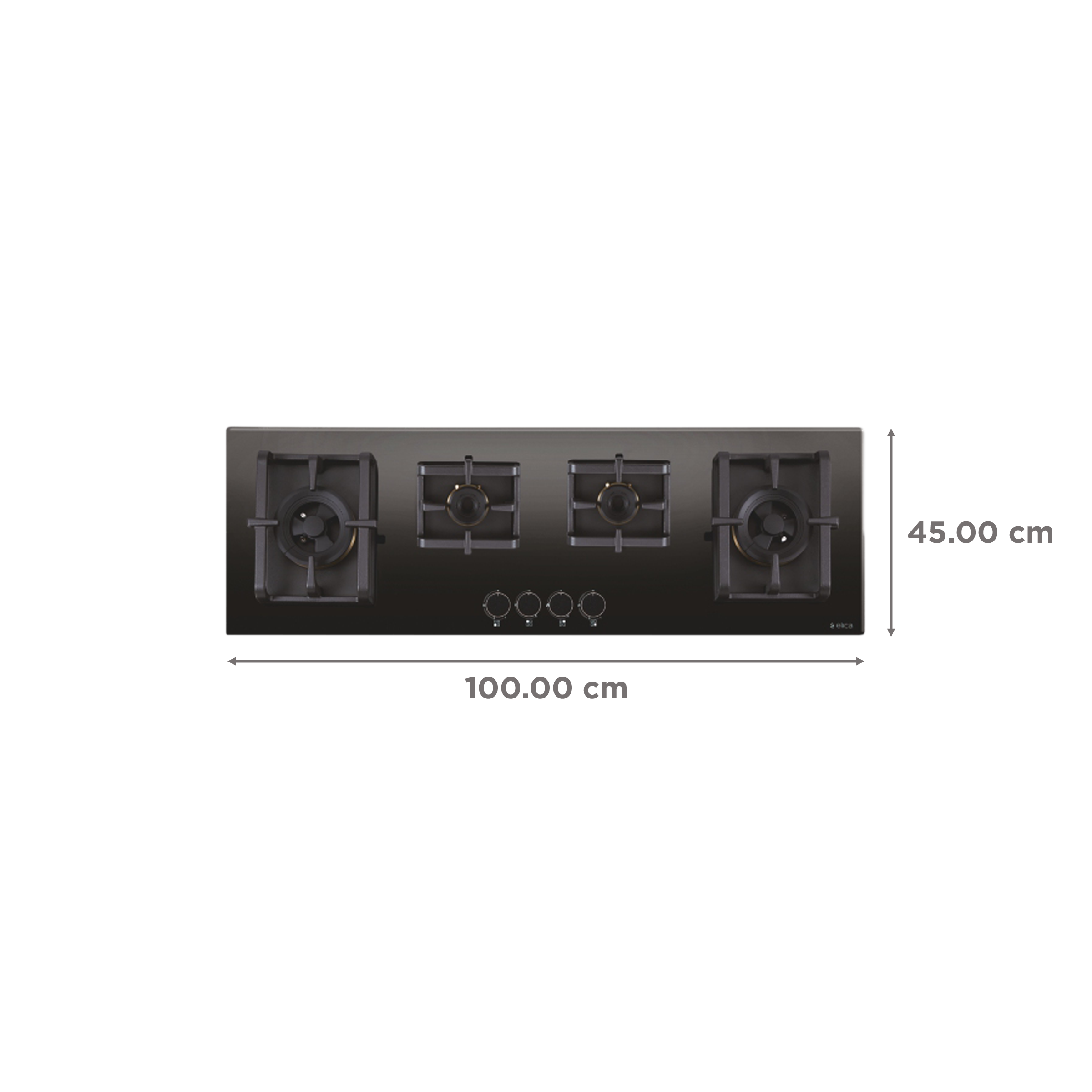 Elica PRO MAX FB MFC 4B 100 DX FFD Glass Top 4 Burner Automatic Electric Hob (Round Metallic Knob, Black)_2