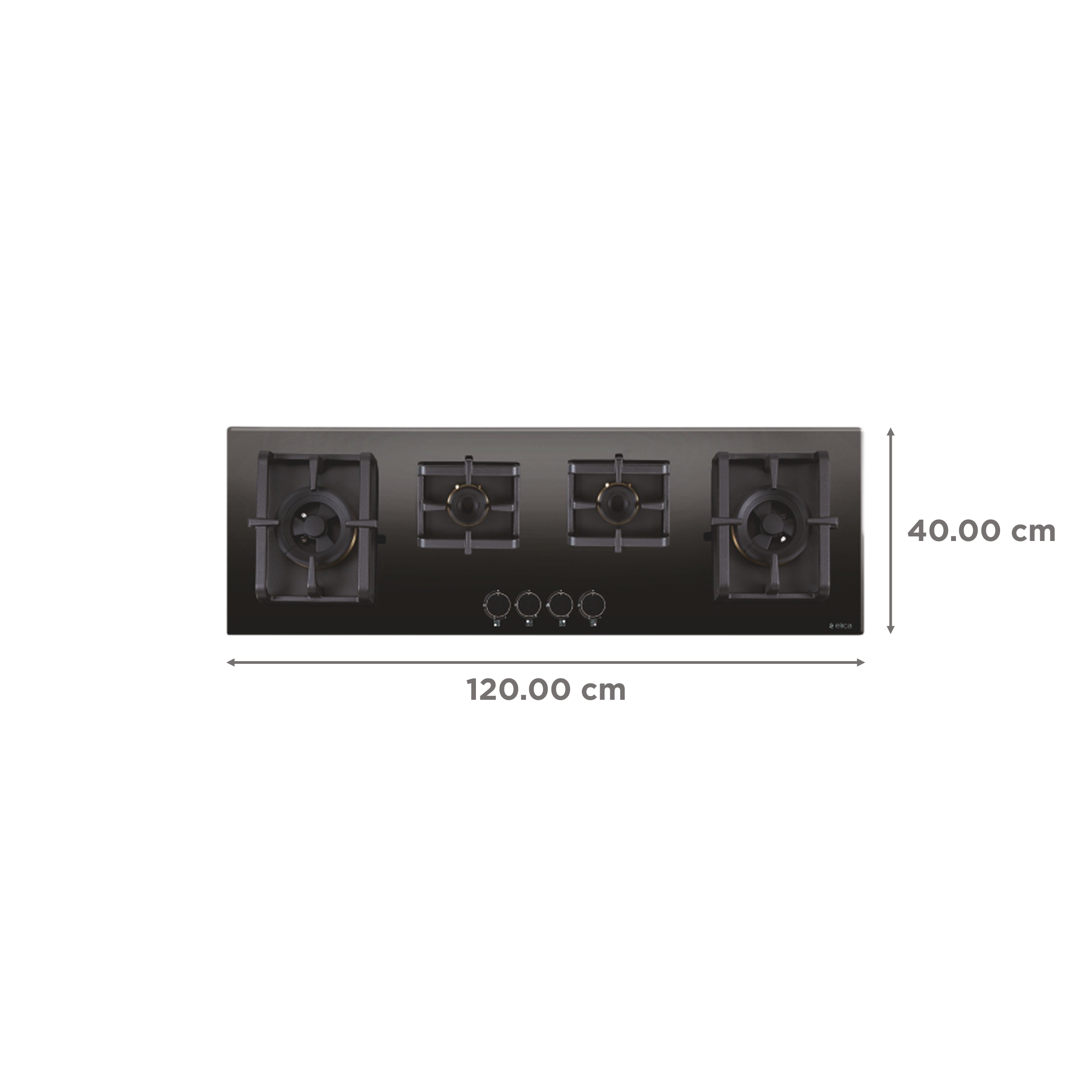 Elica PRO MAX FB MFC 4B 120 DX FFD Glass Top 4 Burner Automatic Electric Hob (Round Metallic Knob, Black)_2