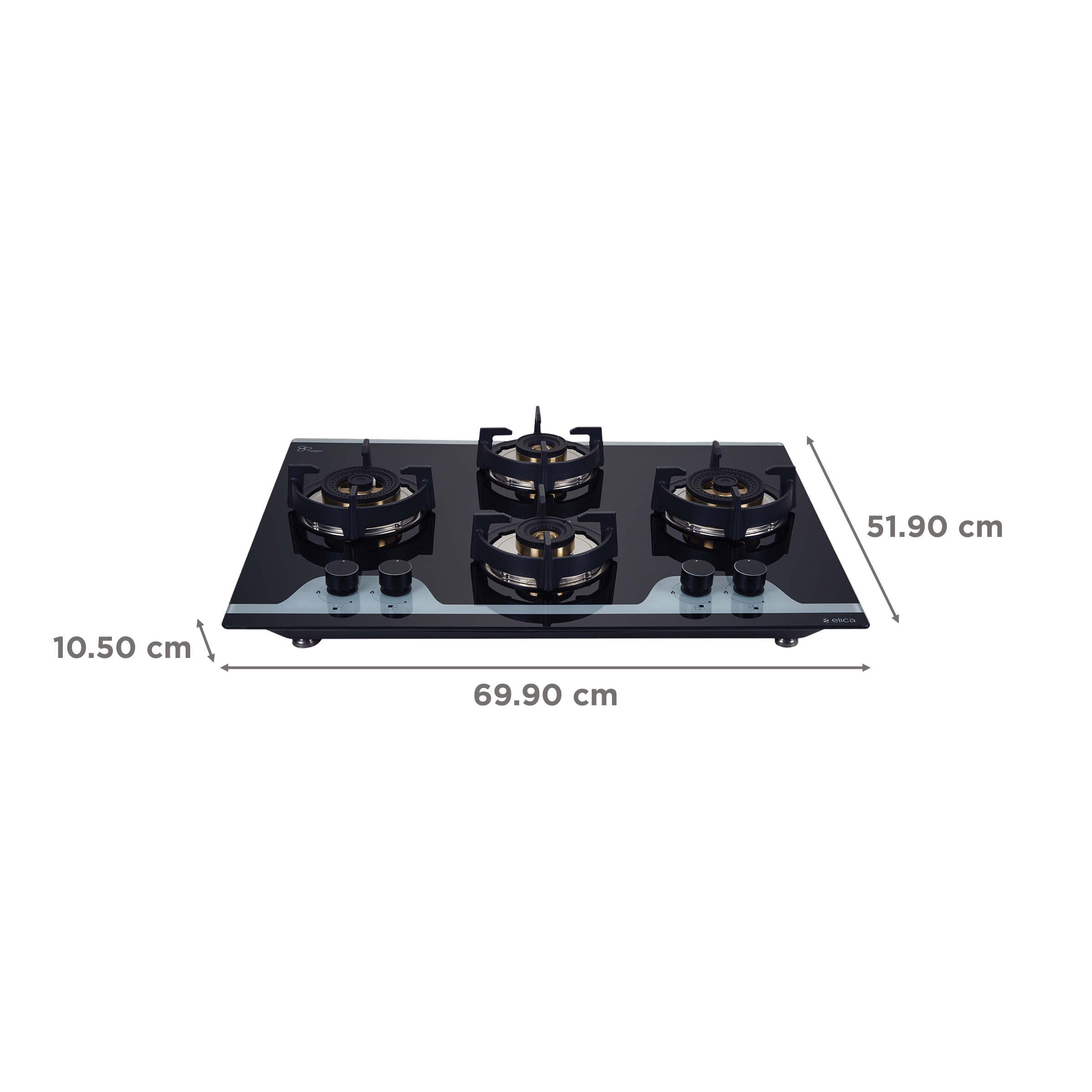 Elica FLEXI DFS FB 470 DX DUAL TONE 4 Burner Automatic Electric Hob (Round Metallic Knob, Black/White) Elica FLEXI DFS FB 470 DX DUAL TONE 4 Burner Automatic Electric Hob (Round Metallic Knob, Black/White)_2