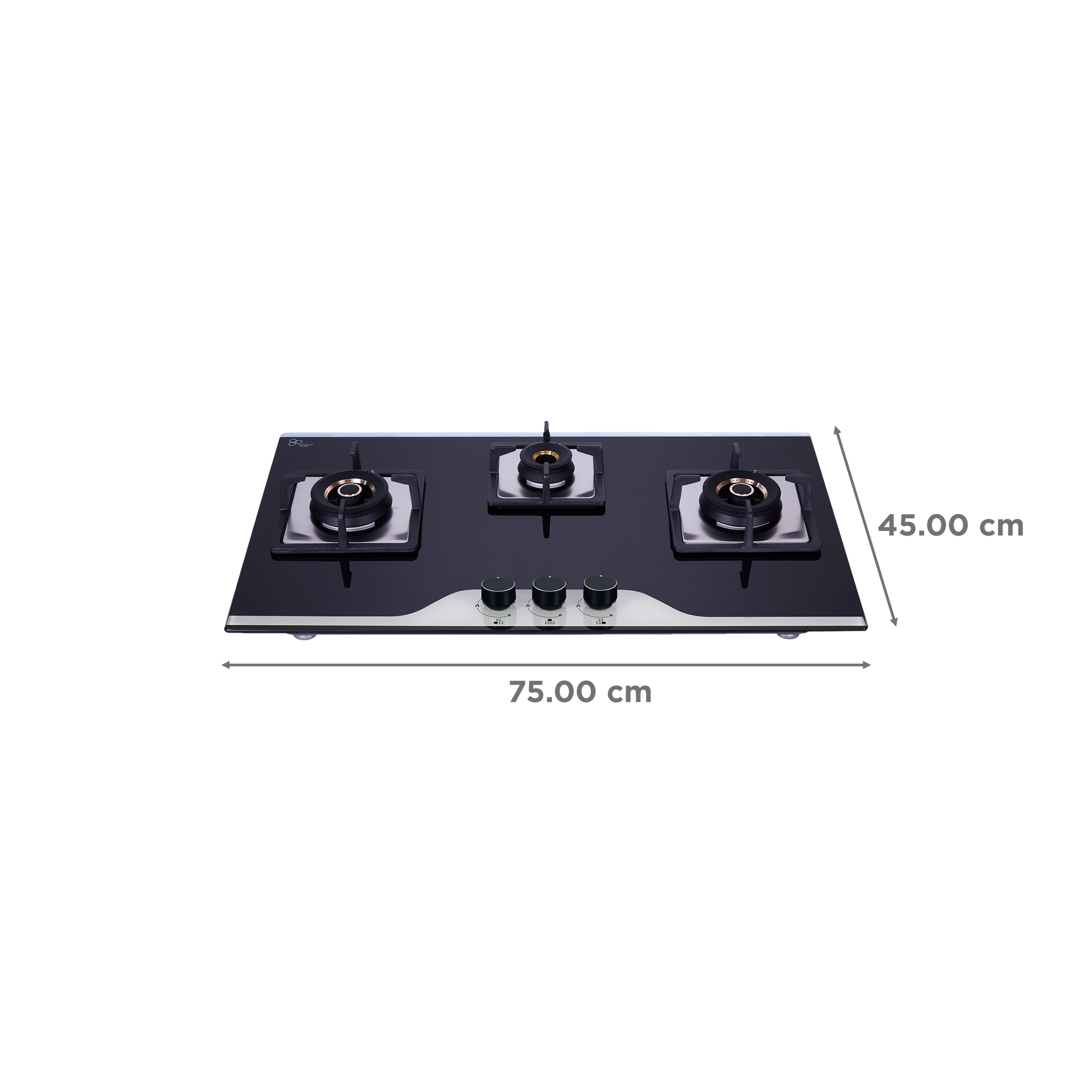 Elica FLEXI AB HCT 375 DX DUAL TONE Glass Top 3 Burner Automatic Hob (Multi Flame Control, Black/White) Elica FLEXI AB HCT 375 DX DUAL TONE Glass Top 3 Burner Automatic Hob (Multi Flame Control, Black/White)_2