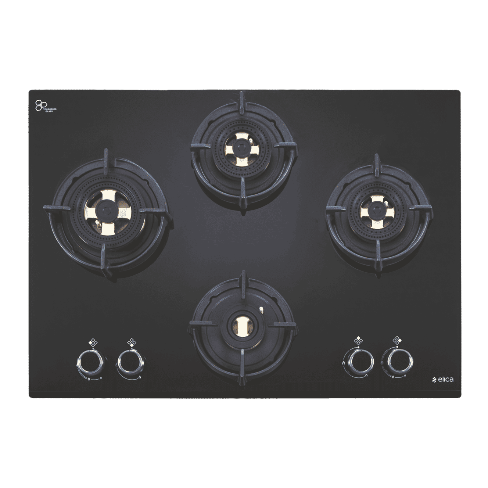 Elica DFS FB MFC 4B 70 Glass Top 4 Burner Automatic Electric Hob (Multi Flame Control, Black) Elica DFS FB MFC 4B 70 Glass Top 4 Burner Automatic Electric Hob (Multi Flame Control, Black)_1
