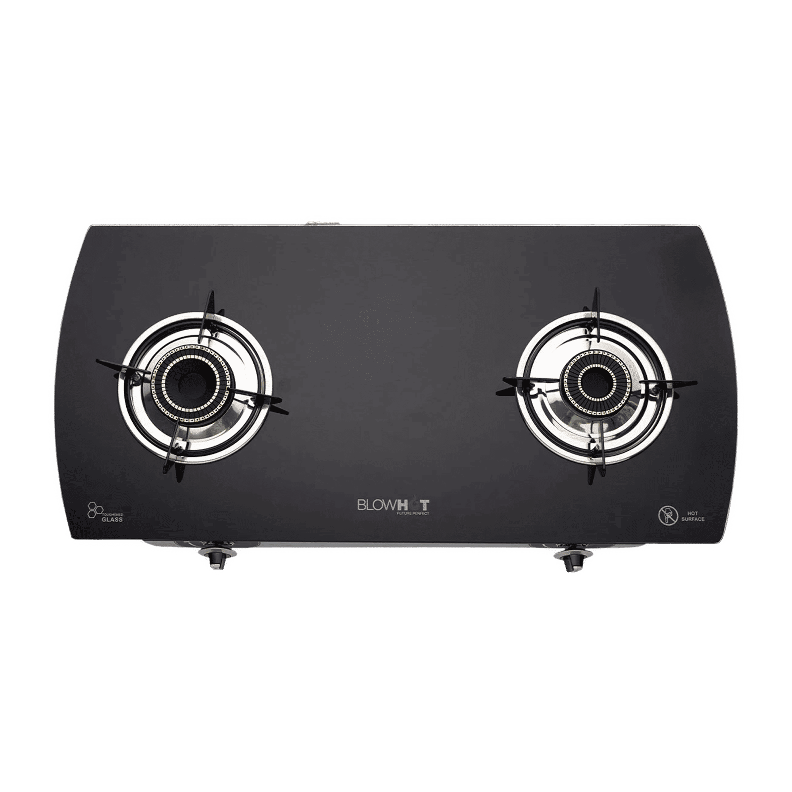 Blowhot Jasper Toughened Glass Top 2 Burner Automatic Electric Gas Stove (ISI Certified, Black)_1