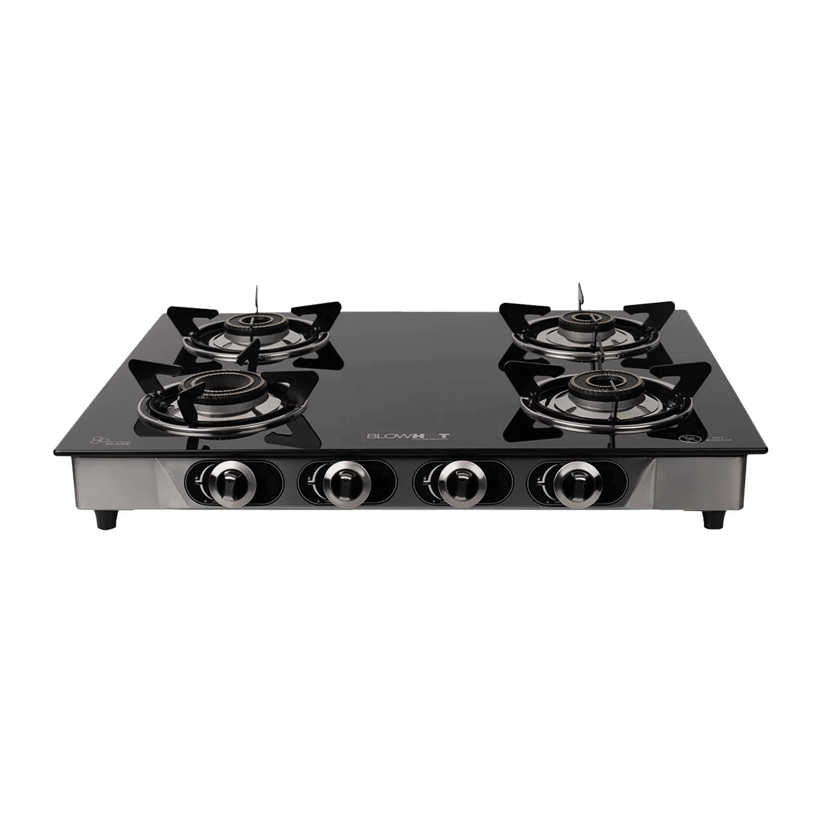 Blowhot Jasper Toughened Glass Top 4 Burner Automatic Electric Gas Stove (ISI Certified, Black)_6