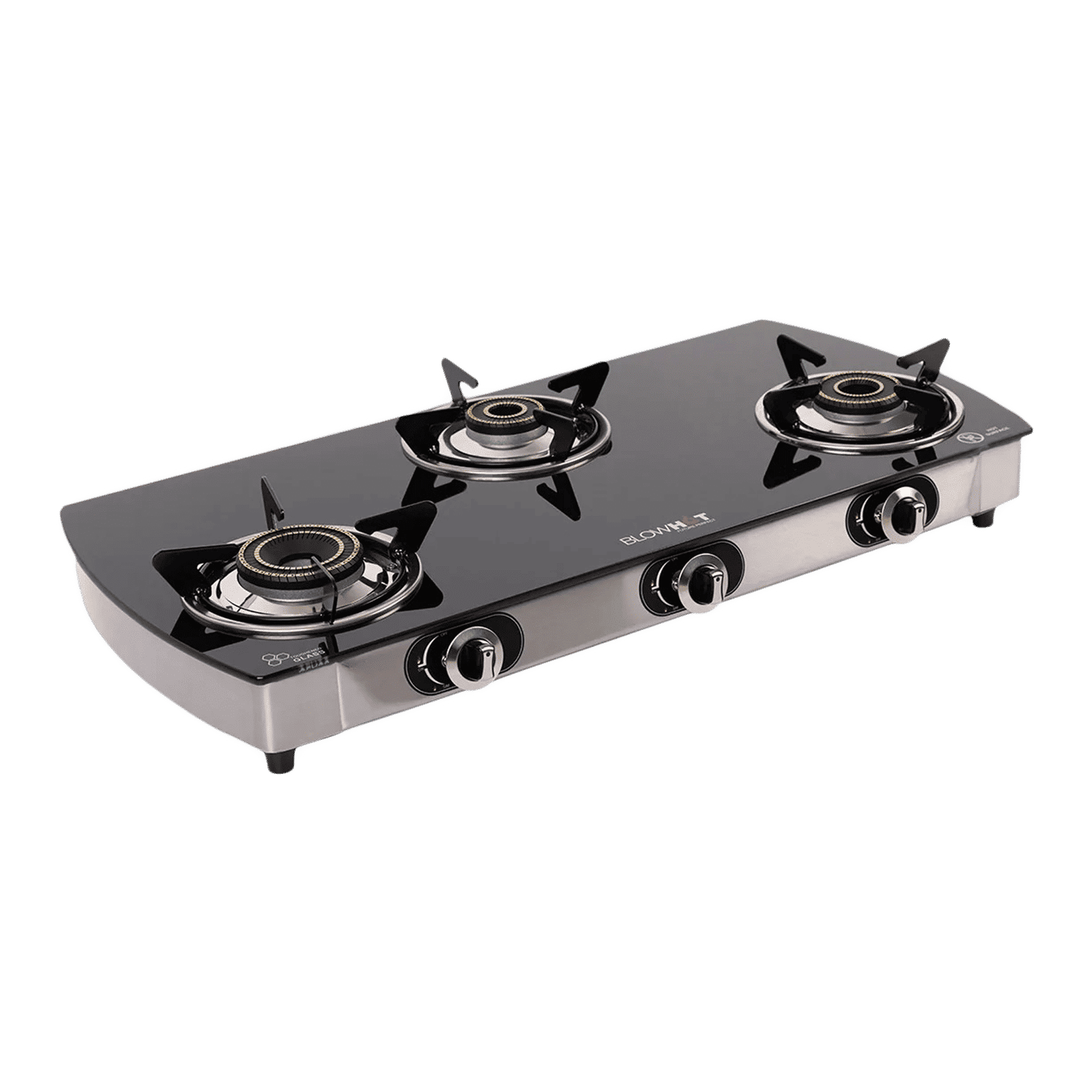 Blowhot Jasper Toughened Glass Top 3 Burner Manual Gas Stove (ISI Certified, Black)_12