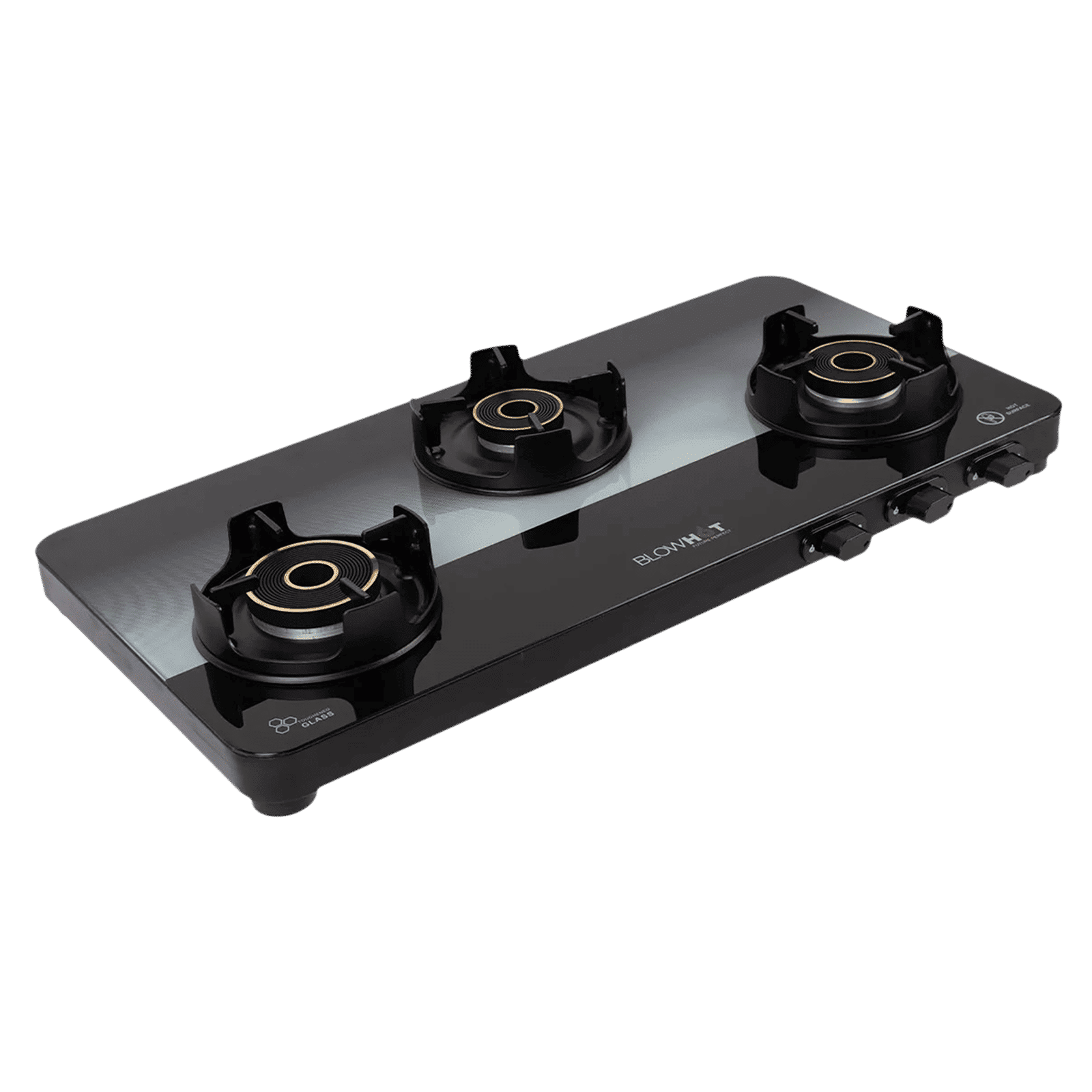 Blowhot Sapphire Toughened Glass Top 3 Burner Manual Gas Stove (ISI Certified, Black)_12