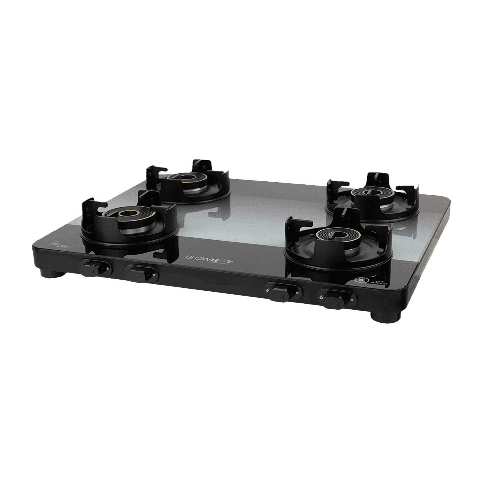 Blowhot Sapphire Toughened Glass Top 4 Burner Manual Gas Stove (ISI Certified, Black)_12