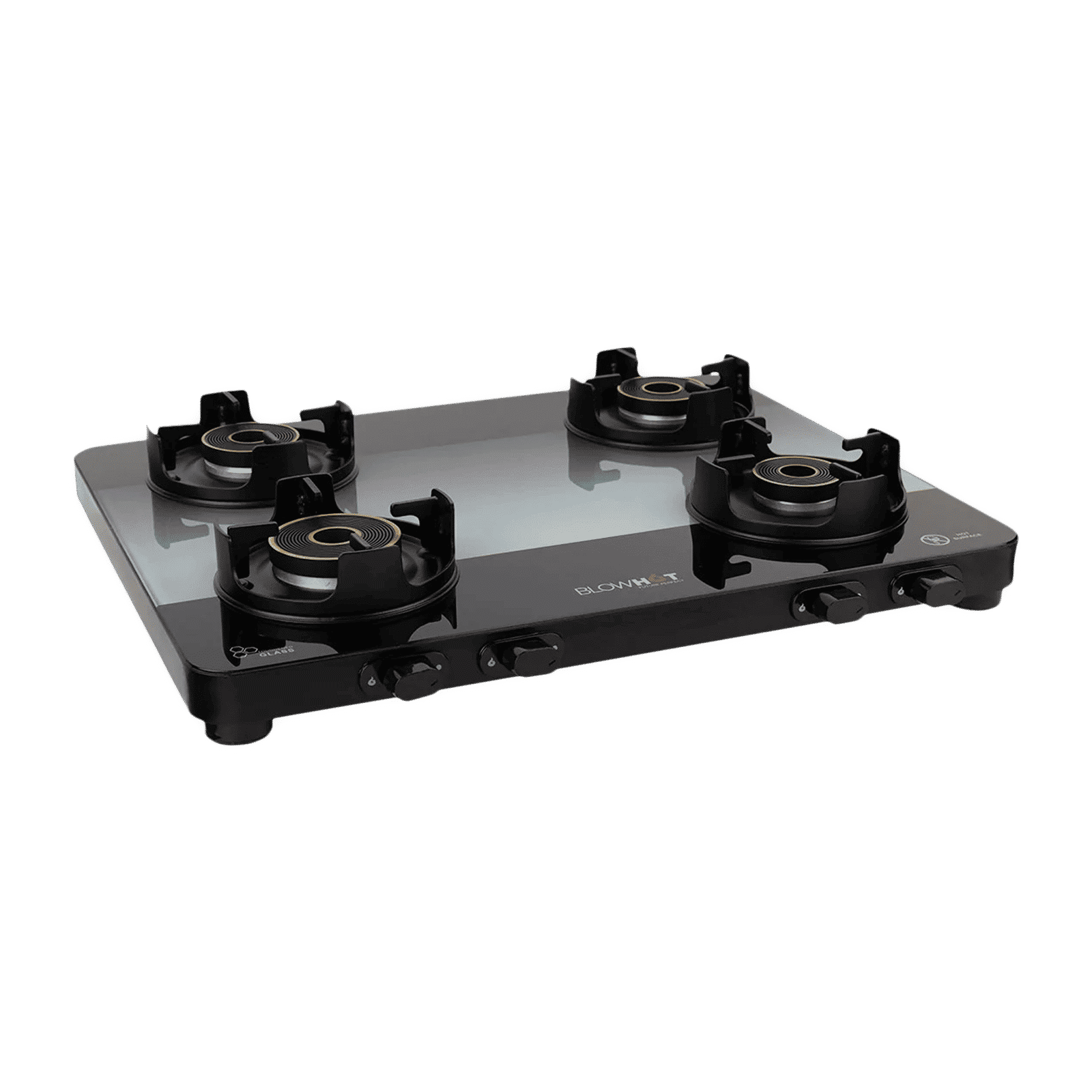 Blowhot Sapphire Toughened Glass Top 4 Burner Manual Gas Stove (ISI Certified, Black)_13