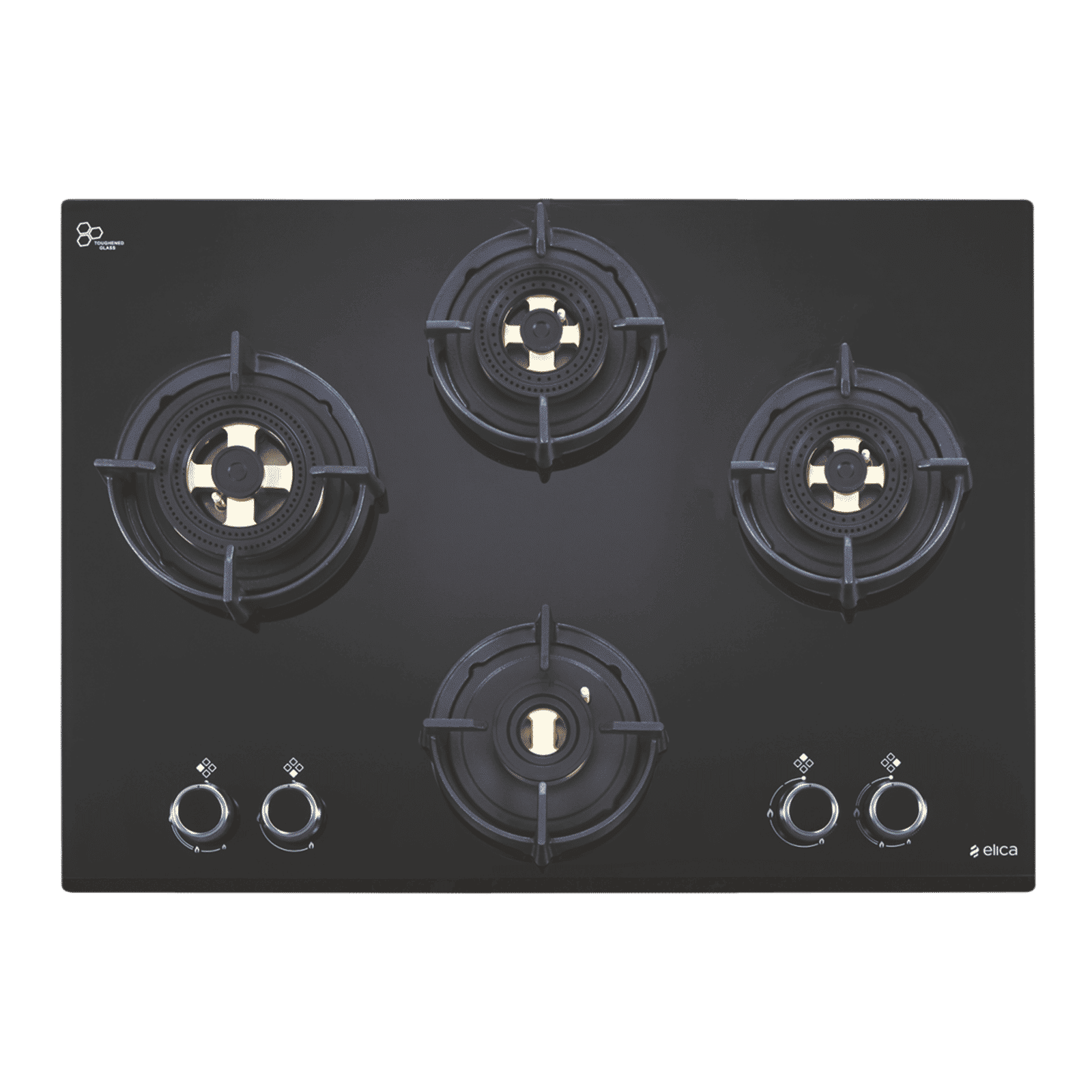 elica FLEXI DFS FB MFC 4B 70 Glass Top 4 Burner Automatic Electric Hob (Multi Flame Control, Black)_1