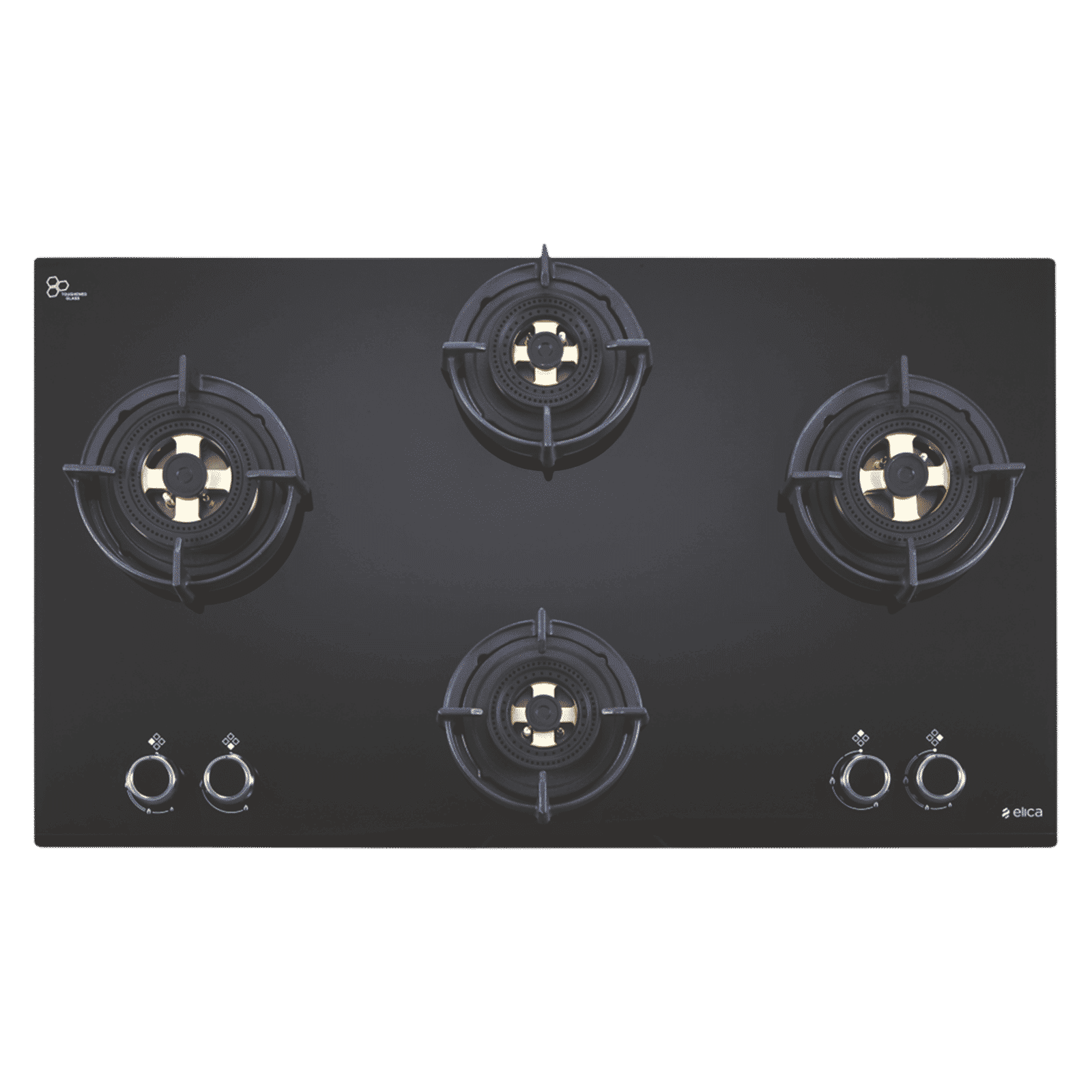 Elica FLEXI DFS FB MFC 4B 91 Glass Top 4 Burner Automatic Electric Hob (Multi Flame Control, Black)_1
