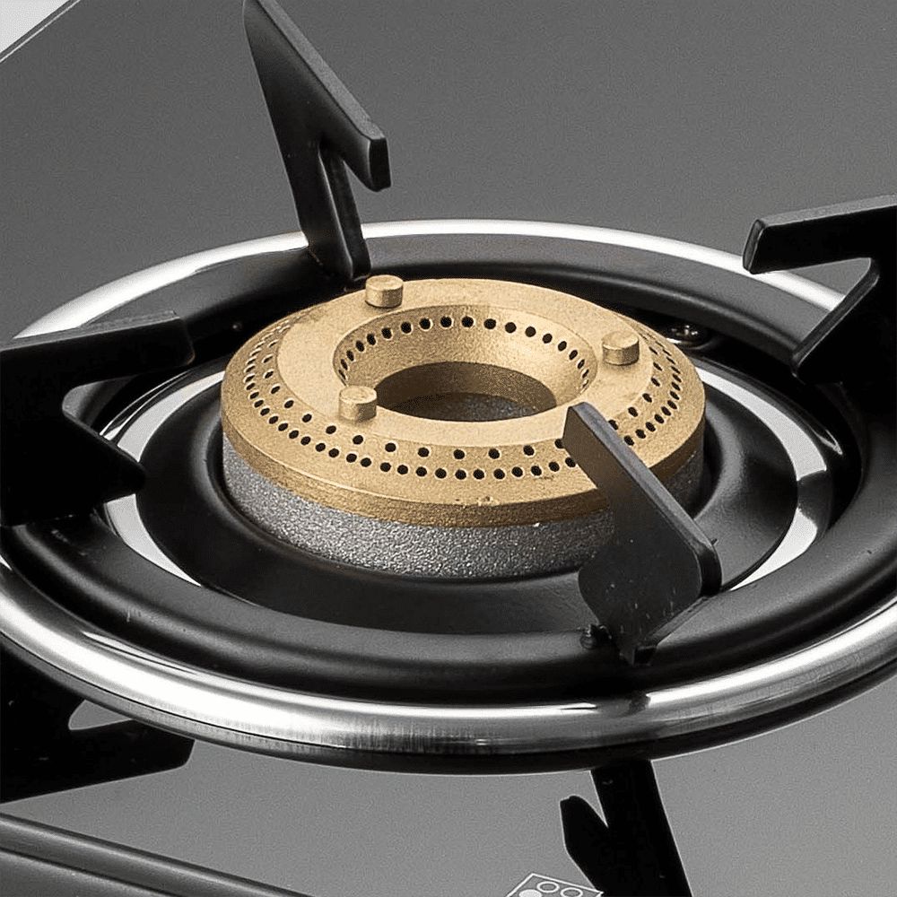 KAFF CTE584B Toughened Glass Top 4 Burner Manual Gas Stove (Matte Enamelled Pan Support, Black)_4