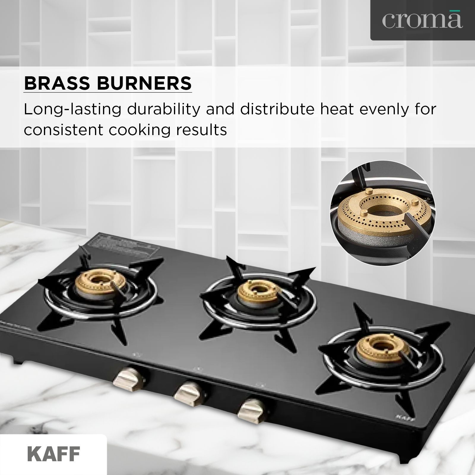 KAFF CTE713B Toughened Glass Top 3 Burner Manual Gas Stove (Matte Enamelled Pan Support, Black)_9