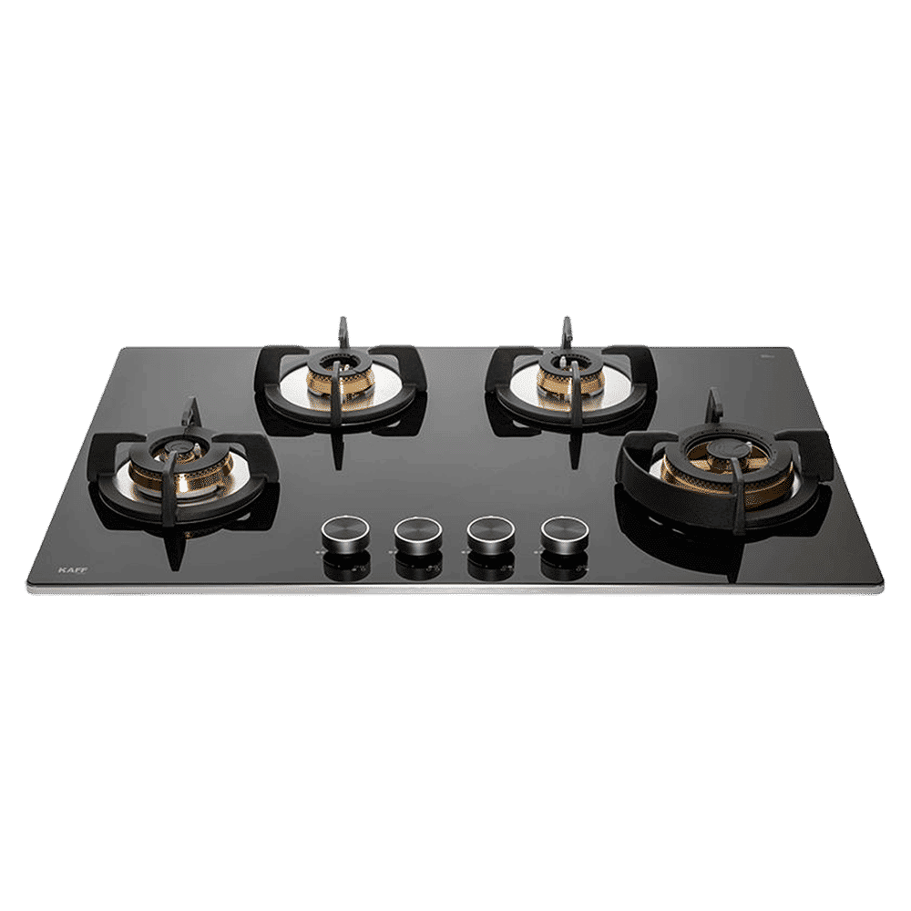 KAFF BLH 804 Tempered Glass Top 4 Burner Automatic Electric Hob (Flame Failure Device, Black)_1
